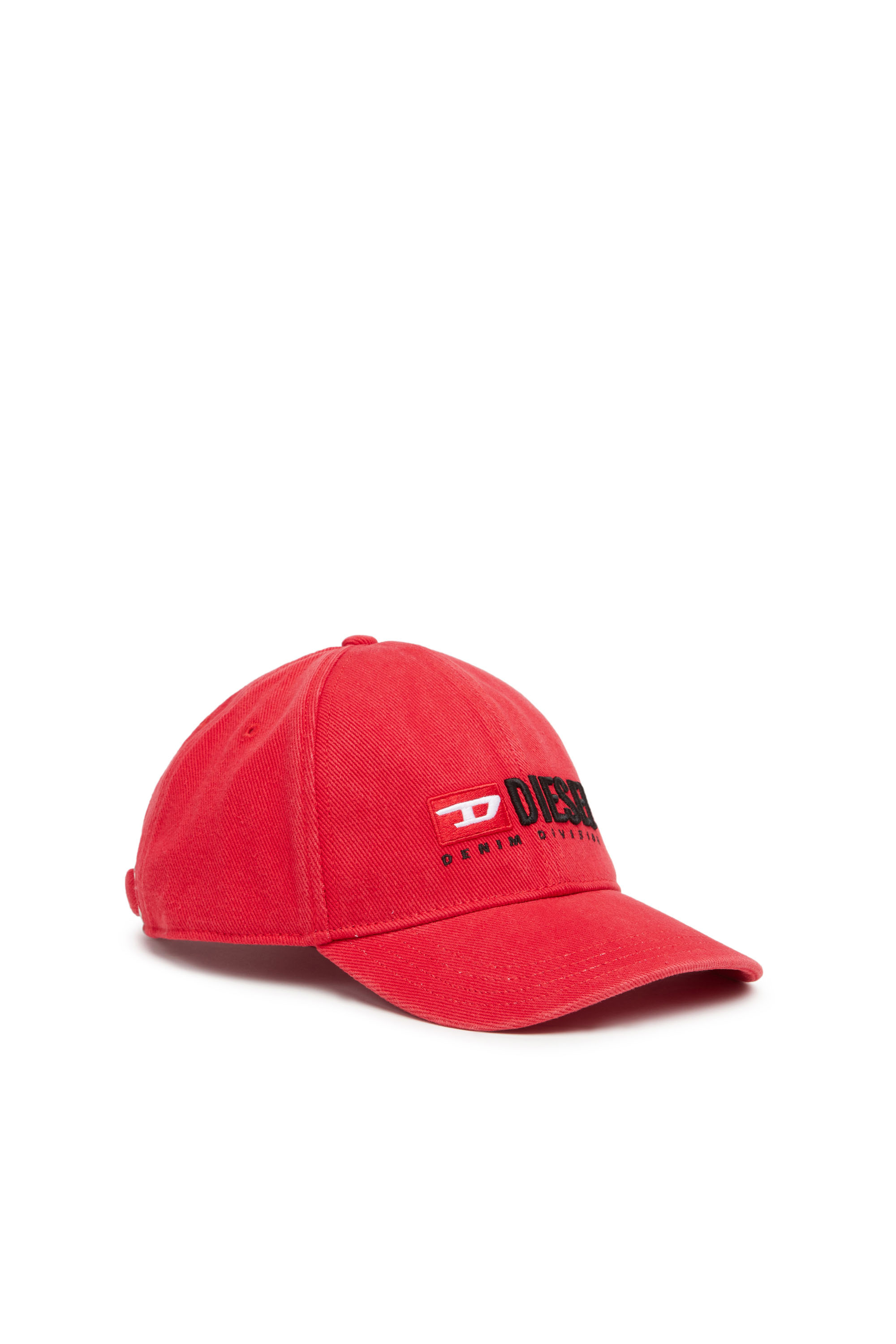 Diesel - CORRY-DIV-WASH, Man's Baseball cap with logo embroidery in Red - 1