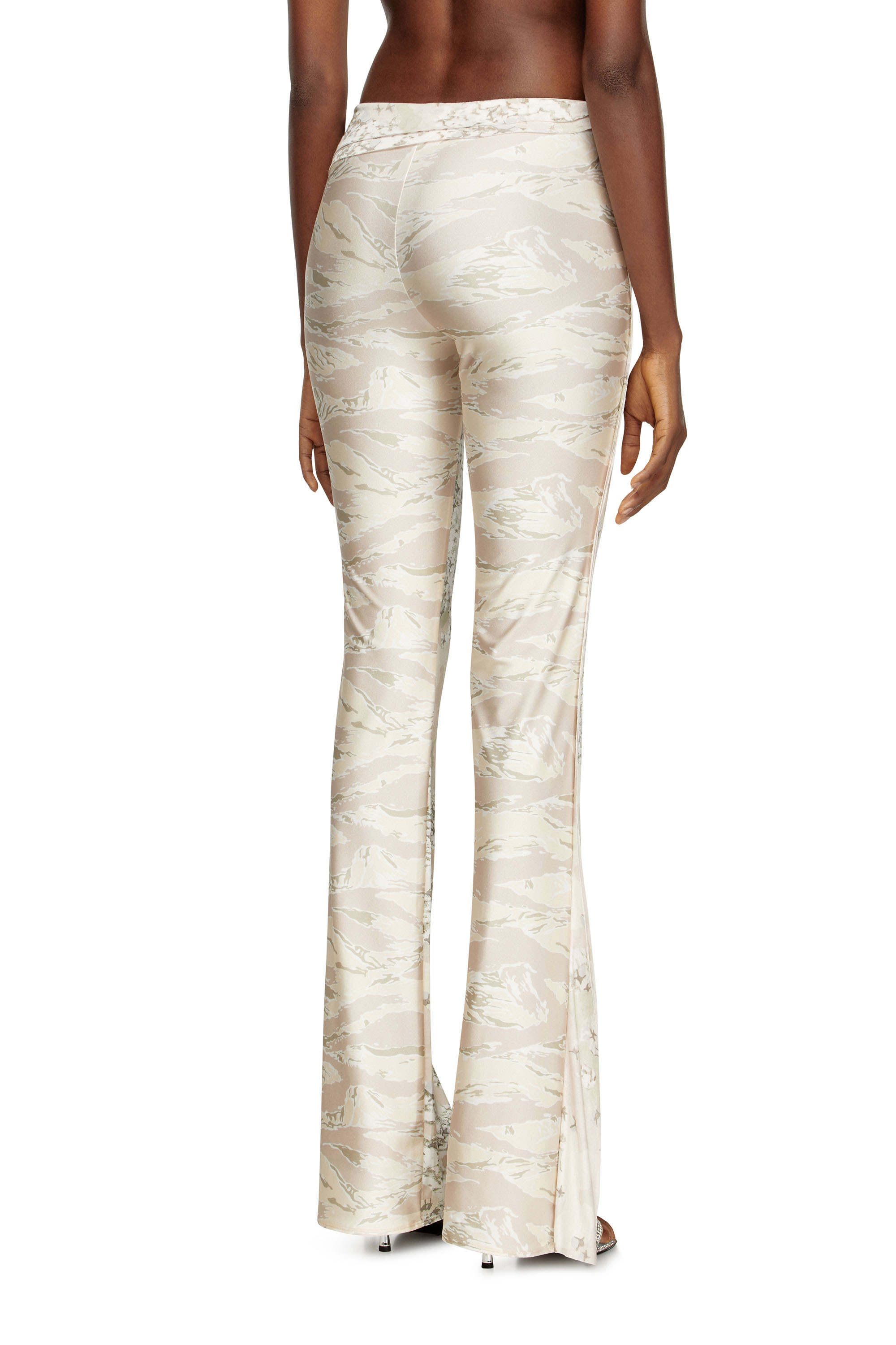Diesel - P-AFFAL, Woman's Jazz pants with mixed camo prints in Beige - 4