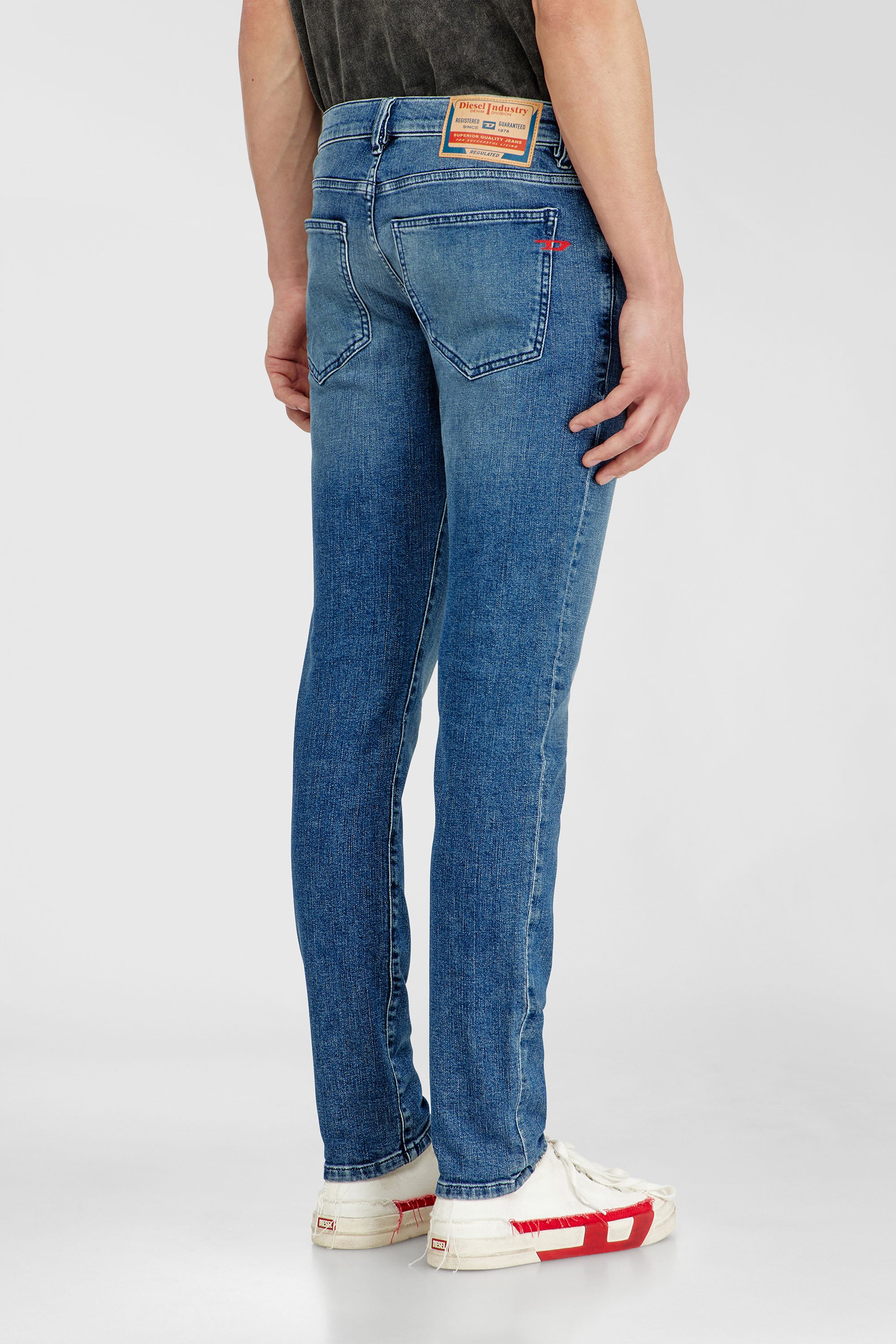 Diesel - Man's Slim Jeans 2019 D-Strukt 0HDBK, Medium blue - 5