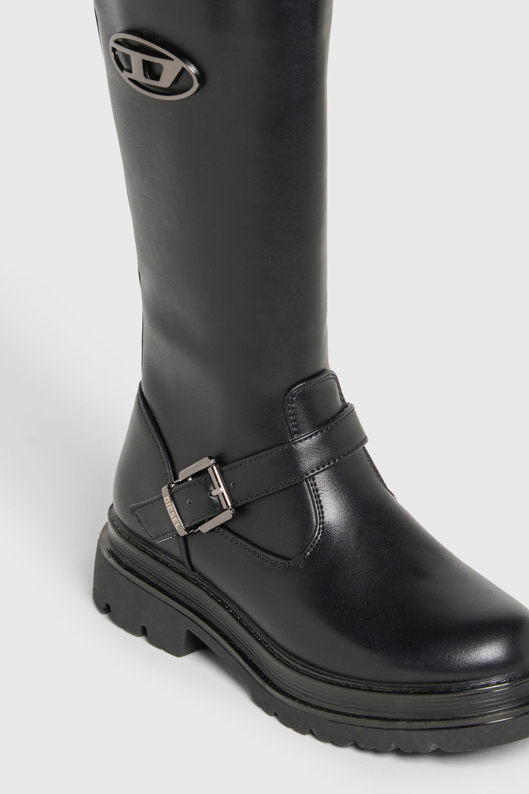 Diesel - D-KRILTY, Woman's D-Krilty - High boots with buckle detail in Black - 4