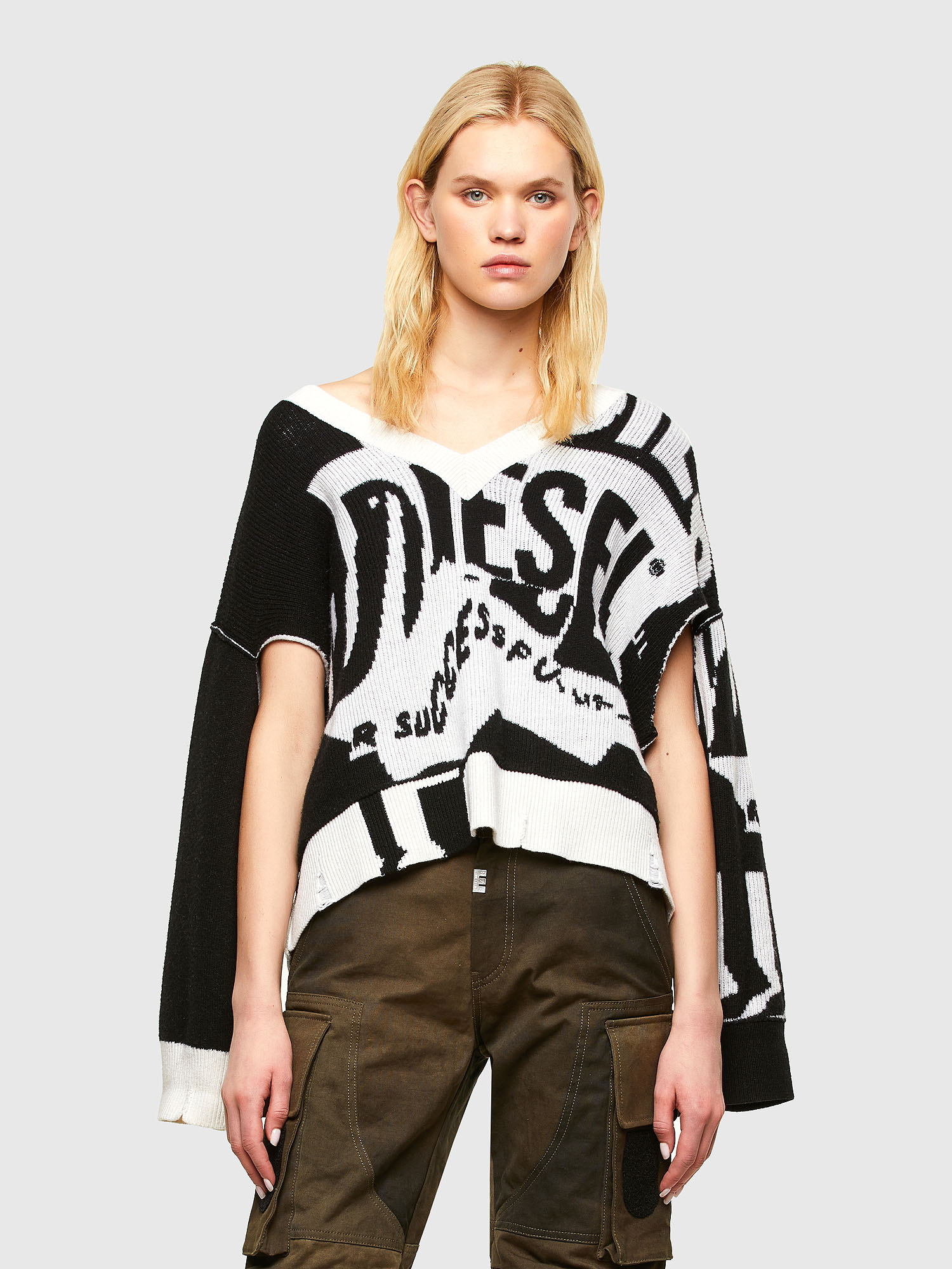 M-ROSALINE, White/Black Diesel - M-ROSALINE, White/Black - Knitwear - Image 1