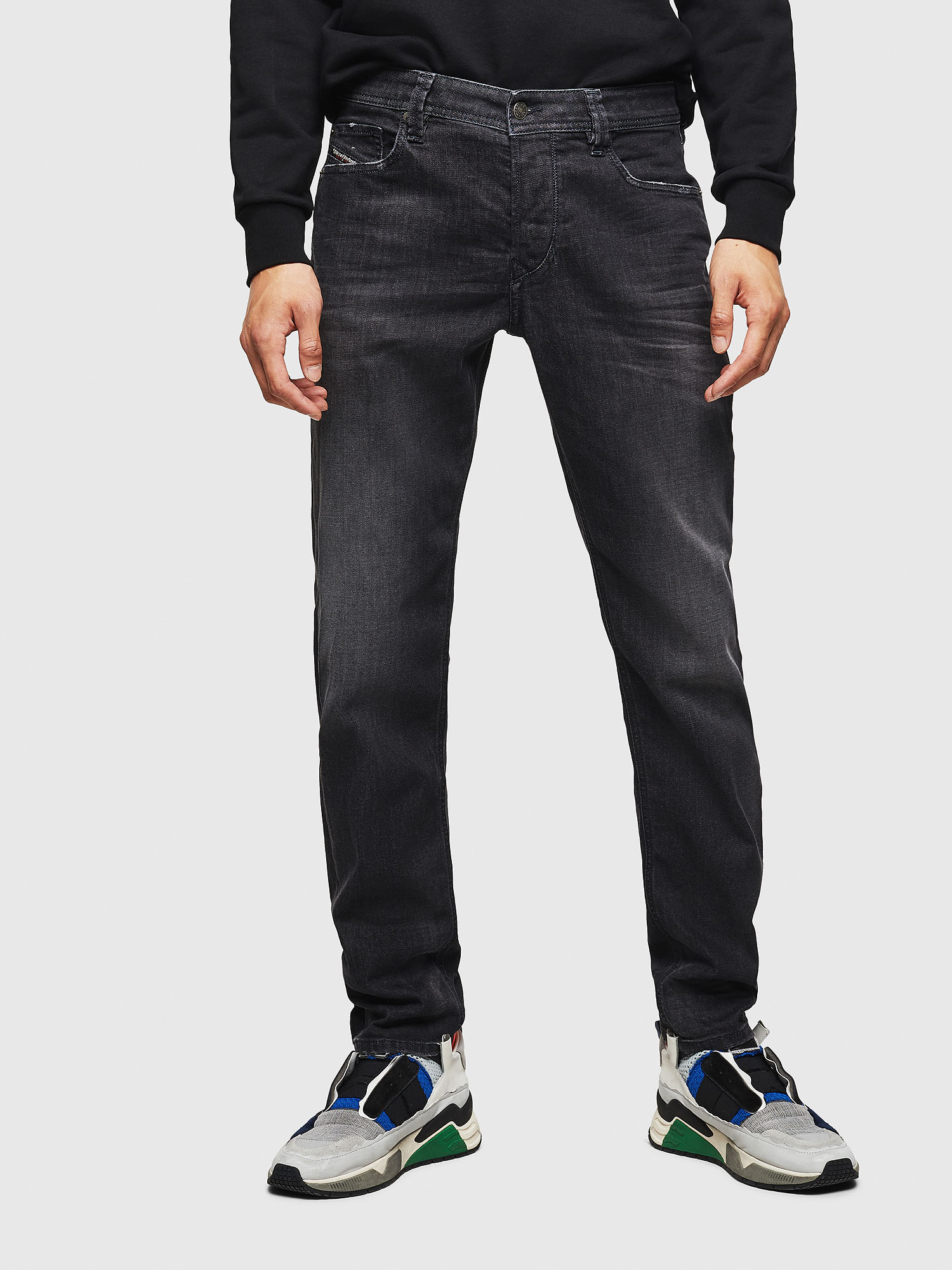 relaxed fit black pants