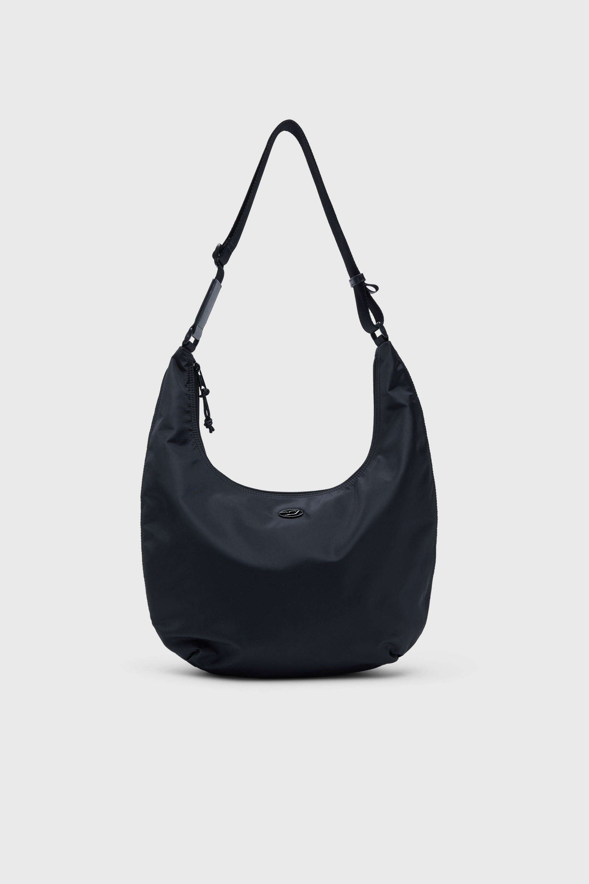 Diesel - D-PACK HOBO X, Unisex's D-Pack-Borsa a spalla in nylon con placca Logo Oval D in Black - 1