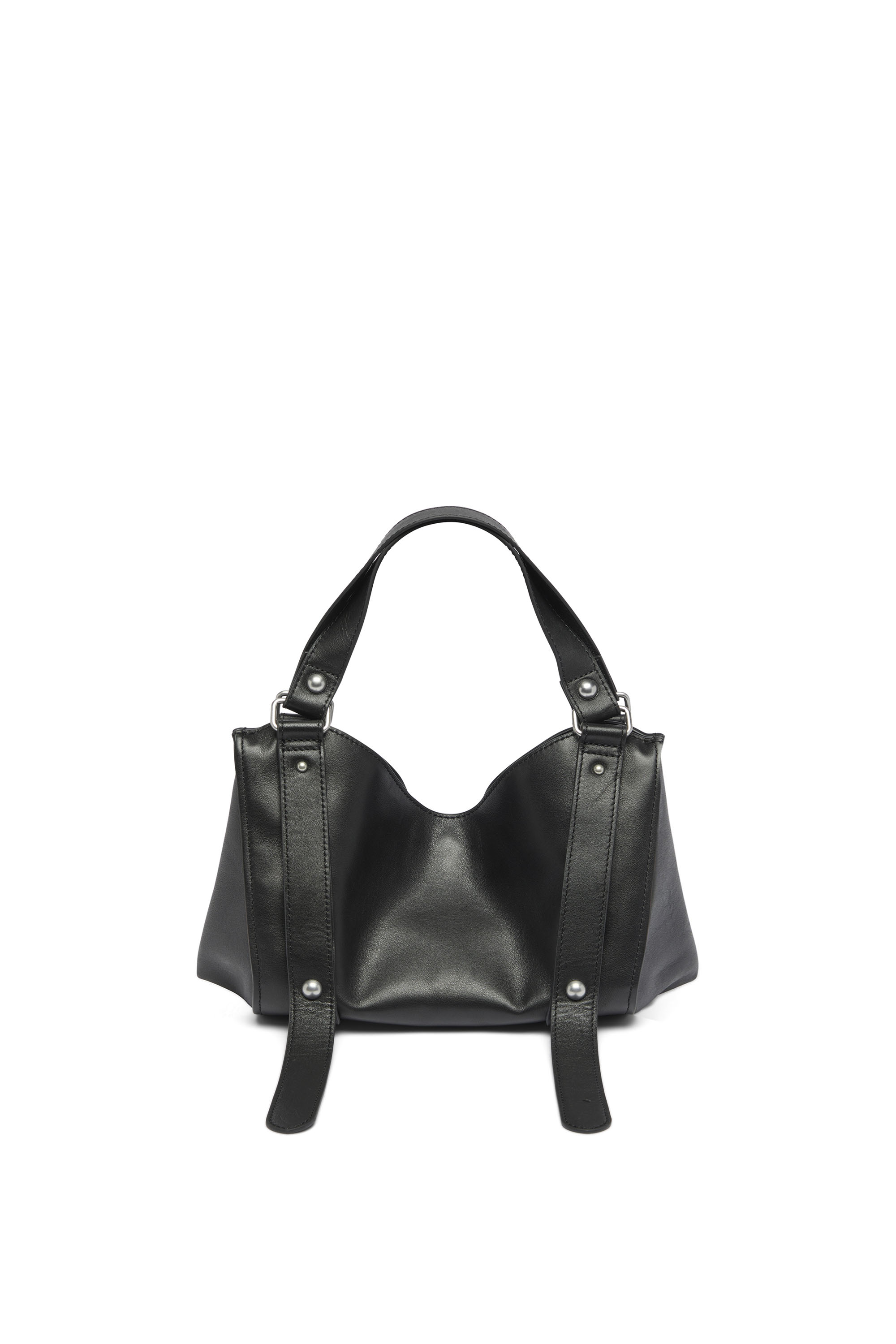 Diesel - D-ONE TOPHANDLE S, Woman's D-One-Small top-handle bag in treated leather in Black - 2