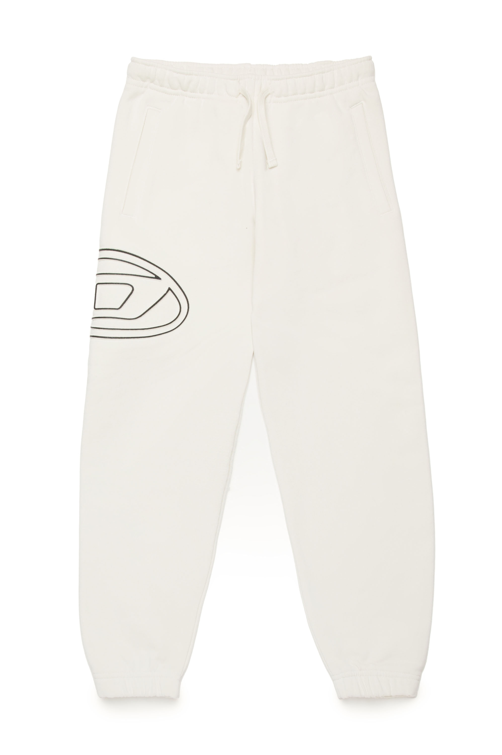 Diesel - PMARKIBIGOVAL, Man's Sweatpants with embossed Oval D logo in White - 1