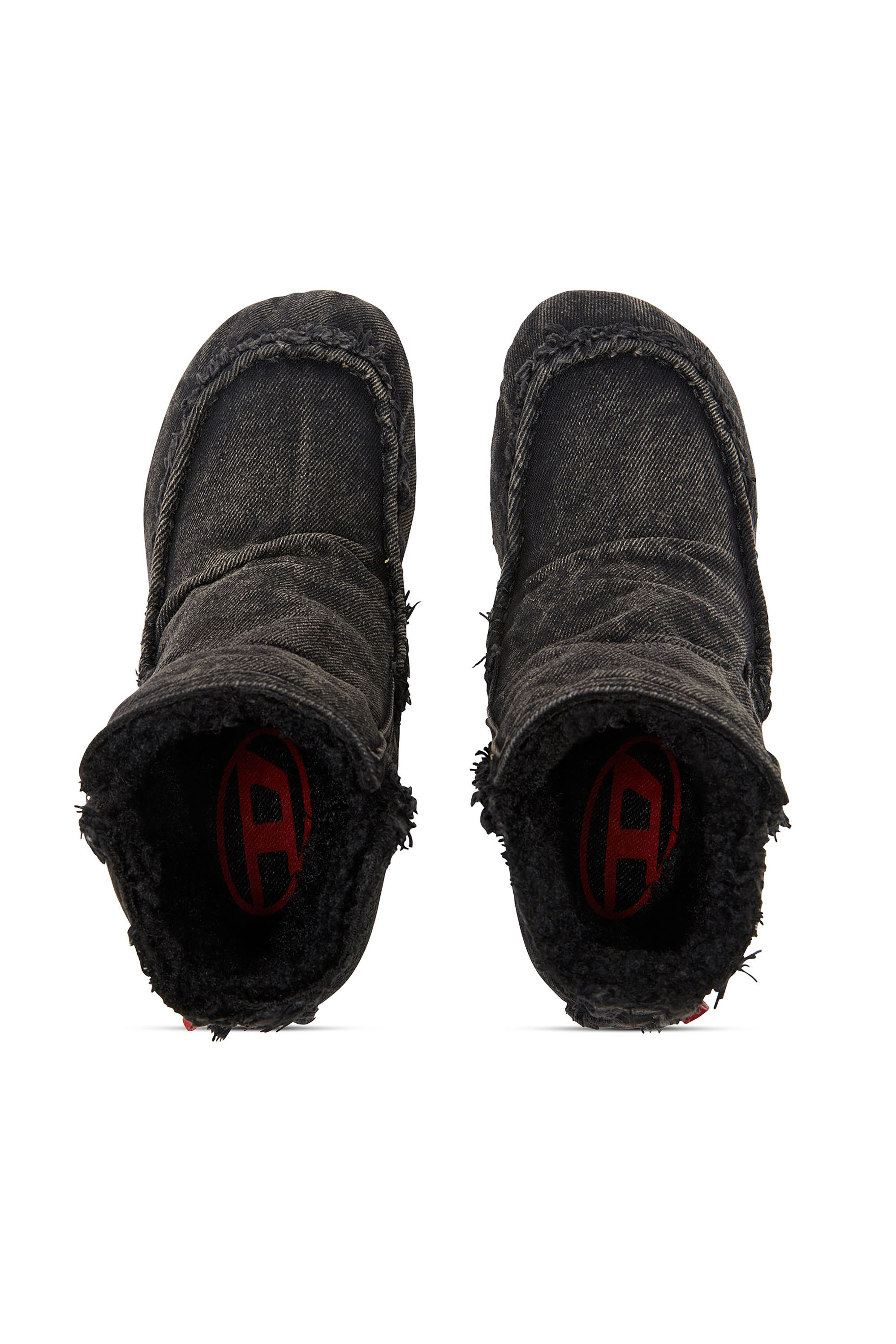 Women's D-Woodstock - Denim boots with heel | Black | Diesel