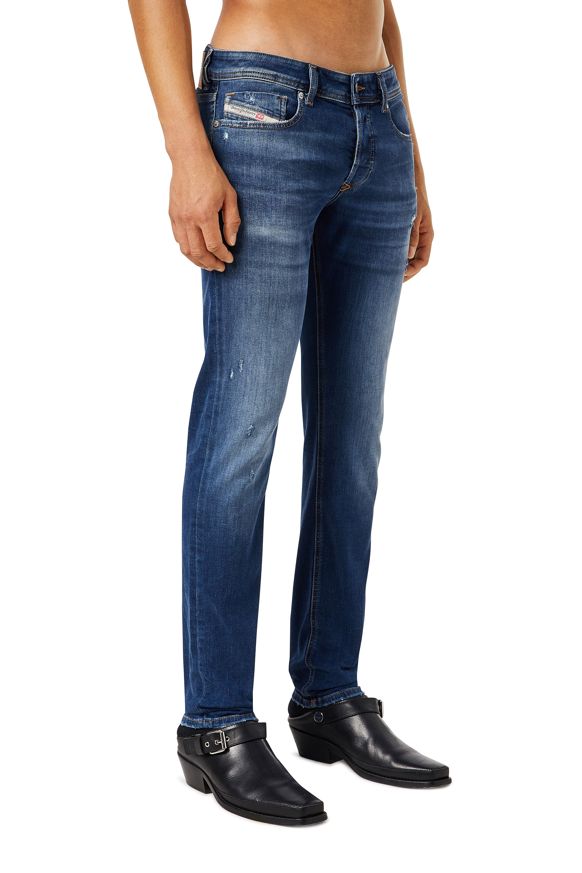 Sleenker 009dk Man Skinny Dark Blue Jeans Diesel