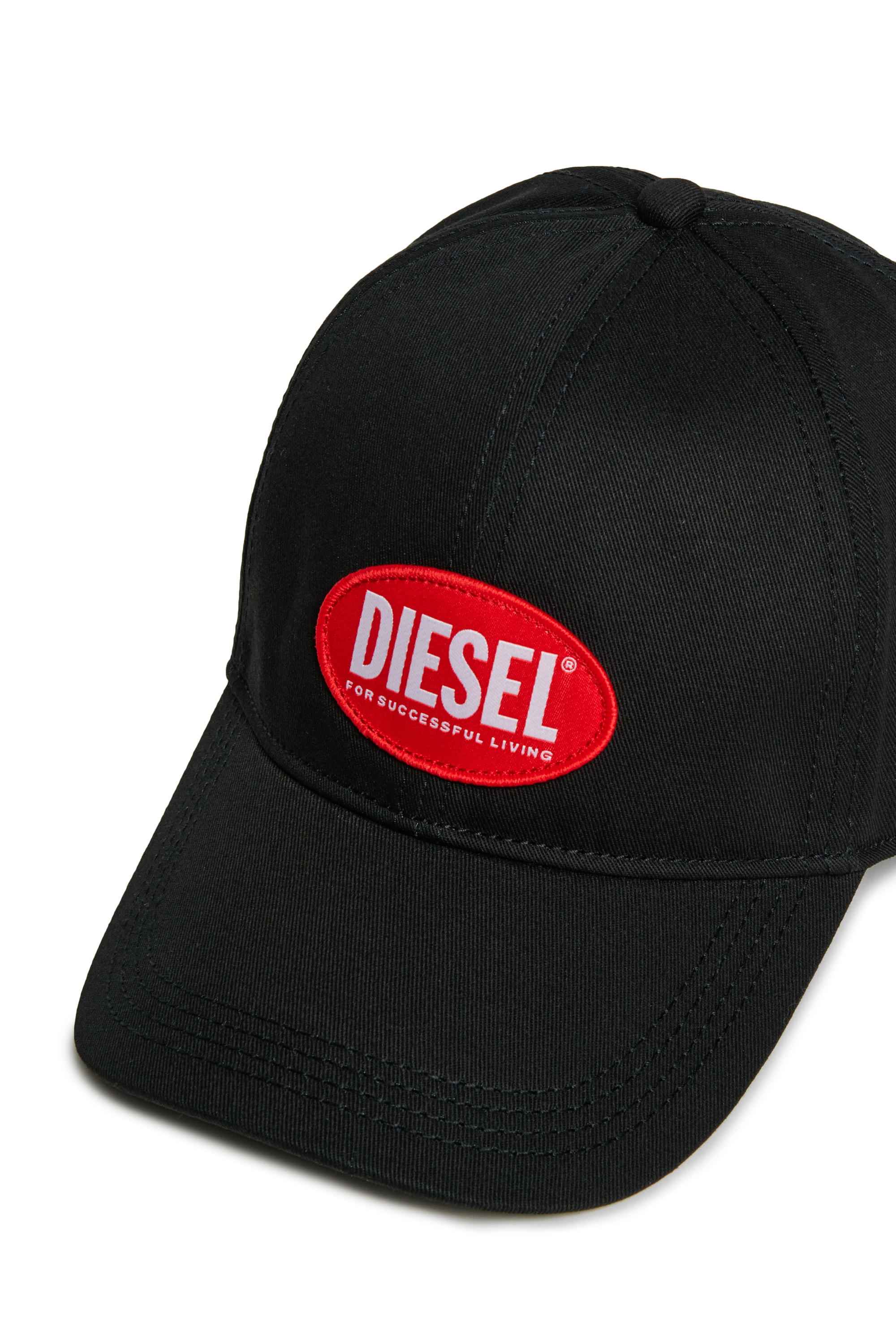 Diesel - FCORRYJACQWASH, Man's Cotton hat with logo in Black - 3