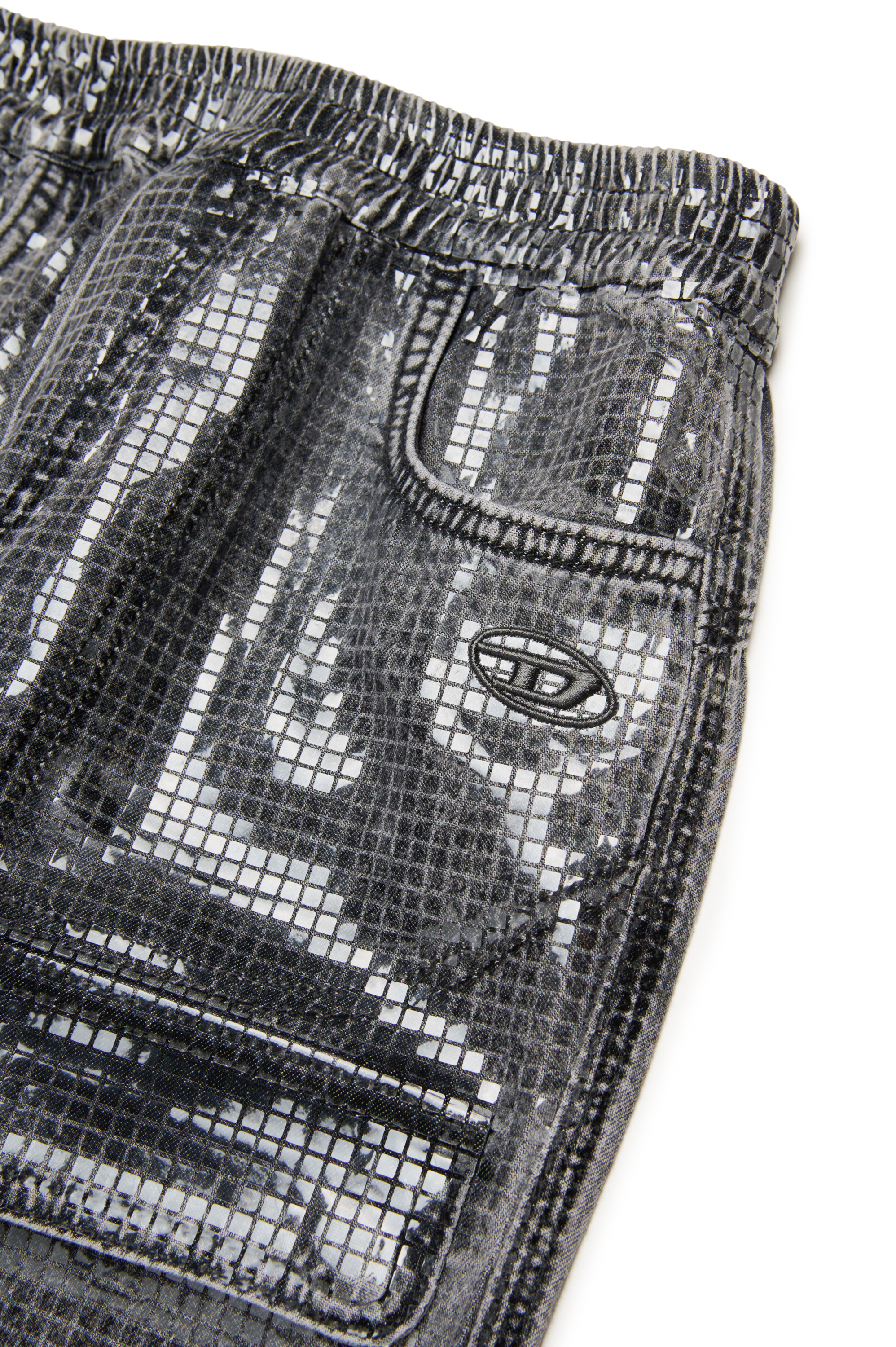 Sequin-denim cargo pants | Black | 4-16 YEARS Girls | Diesel