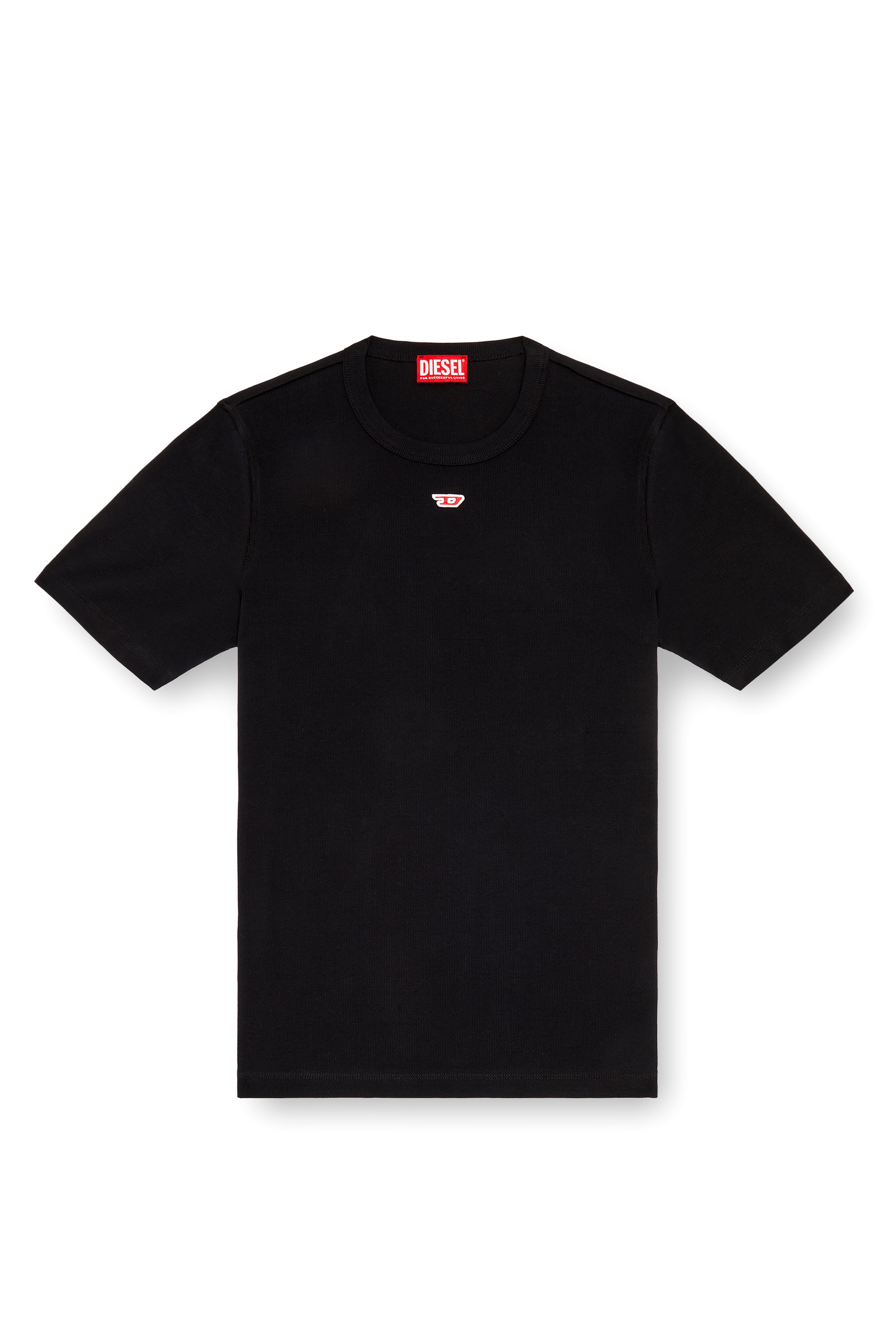 Men's T-shirt with D patch | Black | Diesel