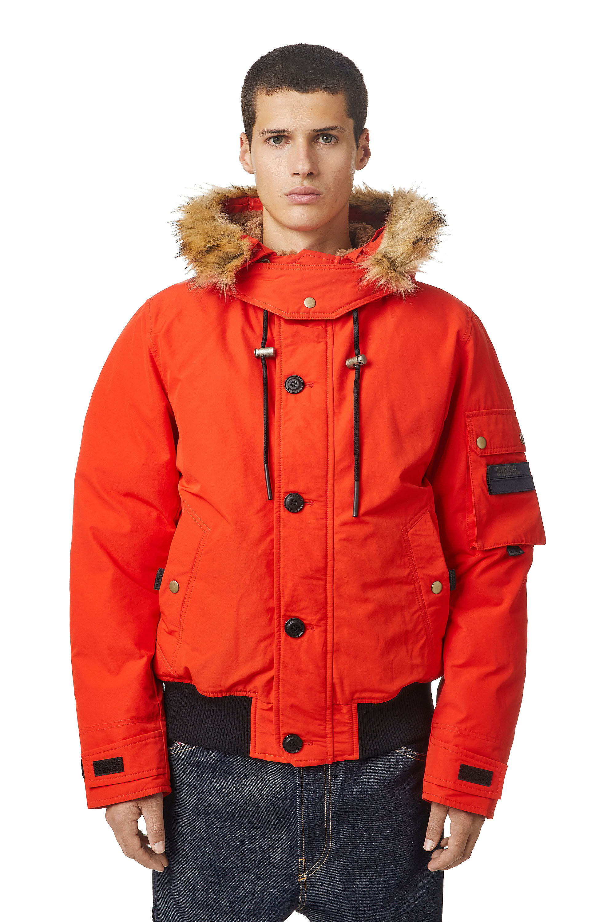 diesel orange jacket