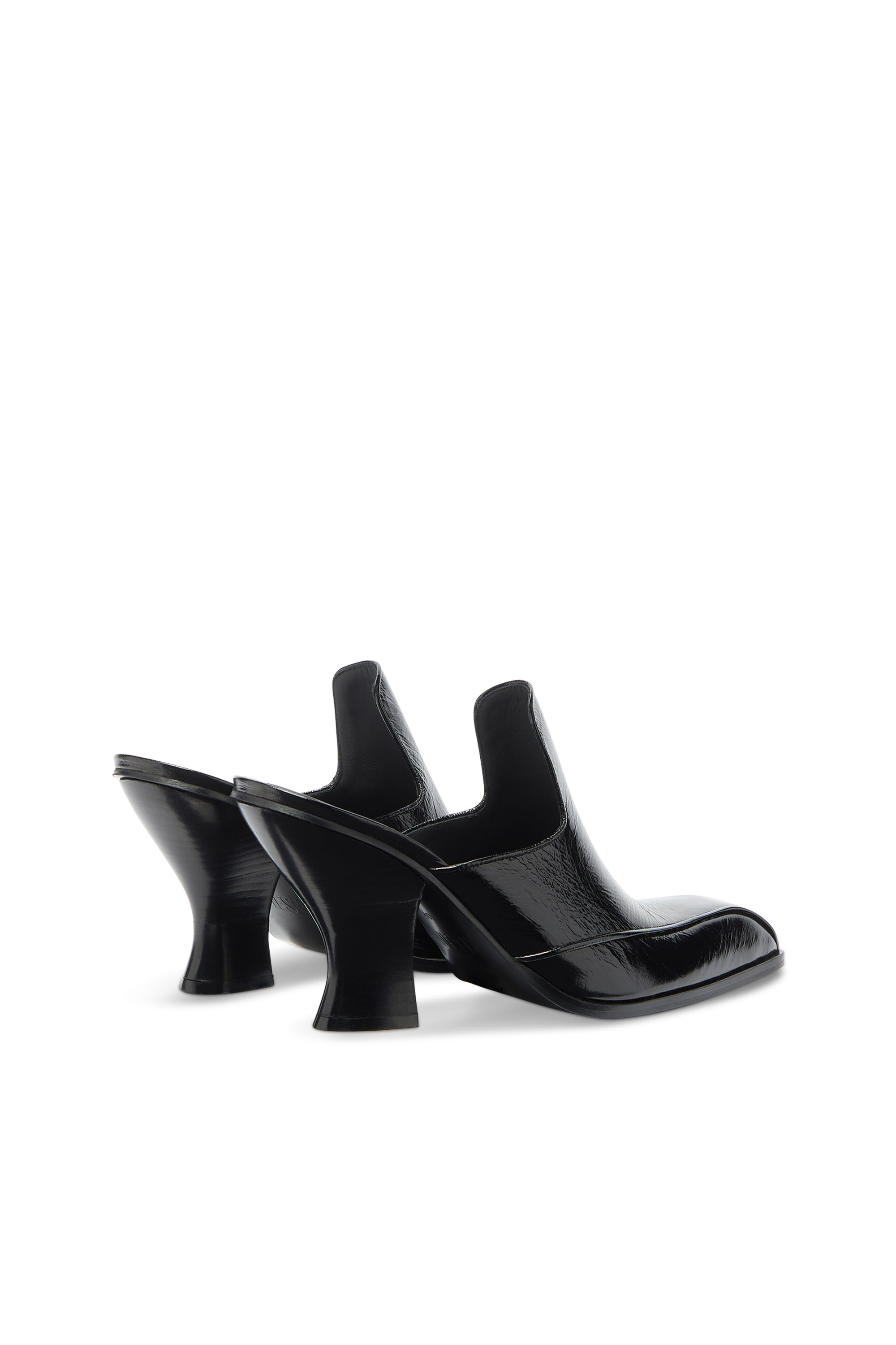 Diesel - D-LUFFY-75-MULE, Woman's D-Luffy - Western-style mules in patent leather in Black - 3