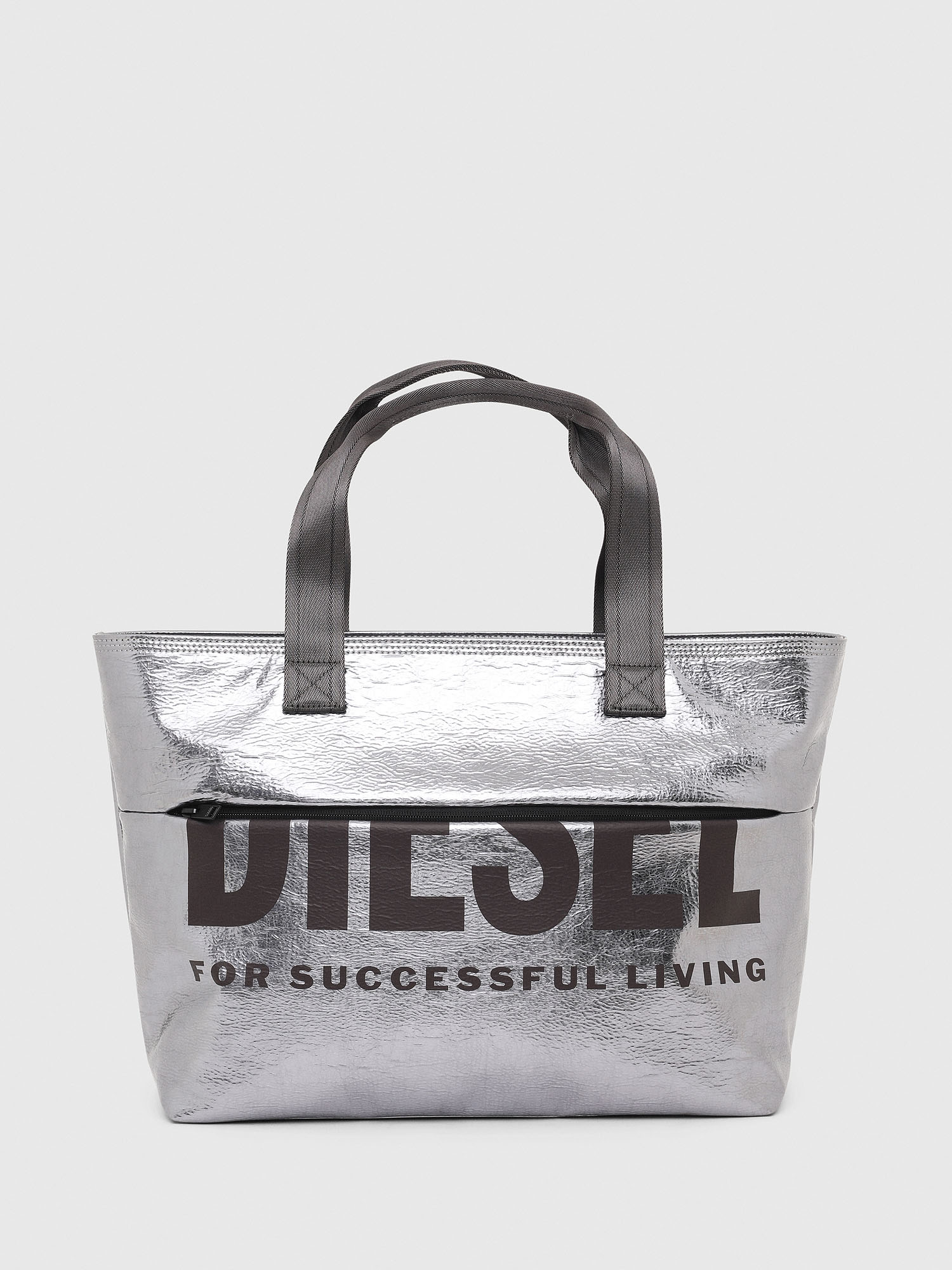 F-BOLD SHOPPER III, Silver Diesel - F-BOLD SHOPPER III, Silver - Shopping and Shoulder Bags - Image 1
