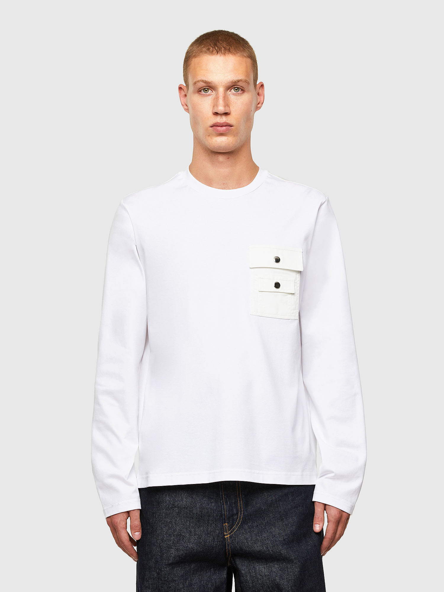T-TASK-LS, White Diesel - T-TASK-LS, White - T-Shirts - Image 1