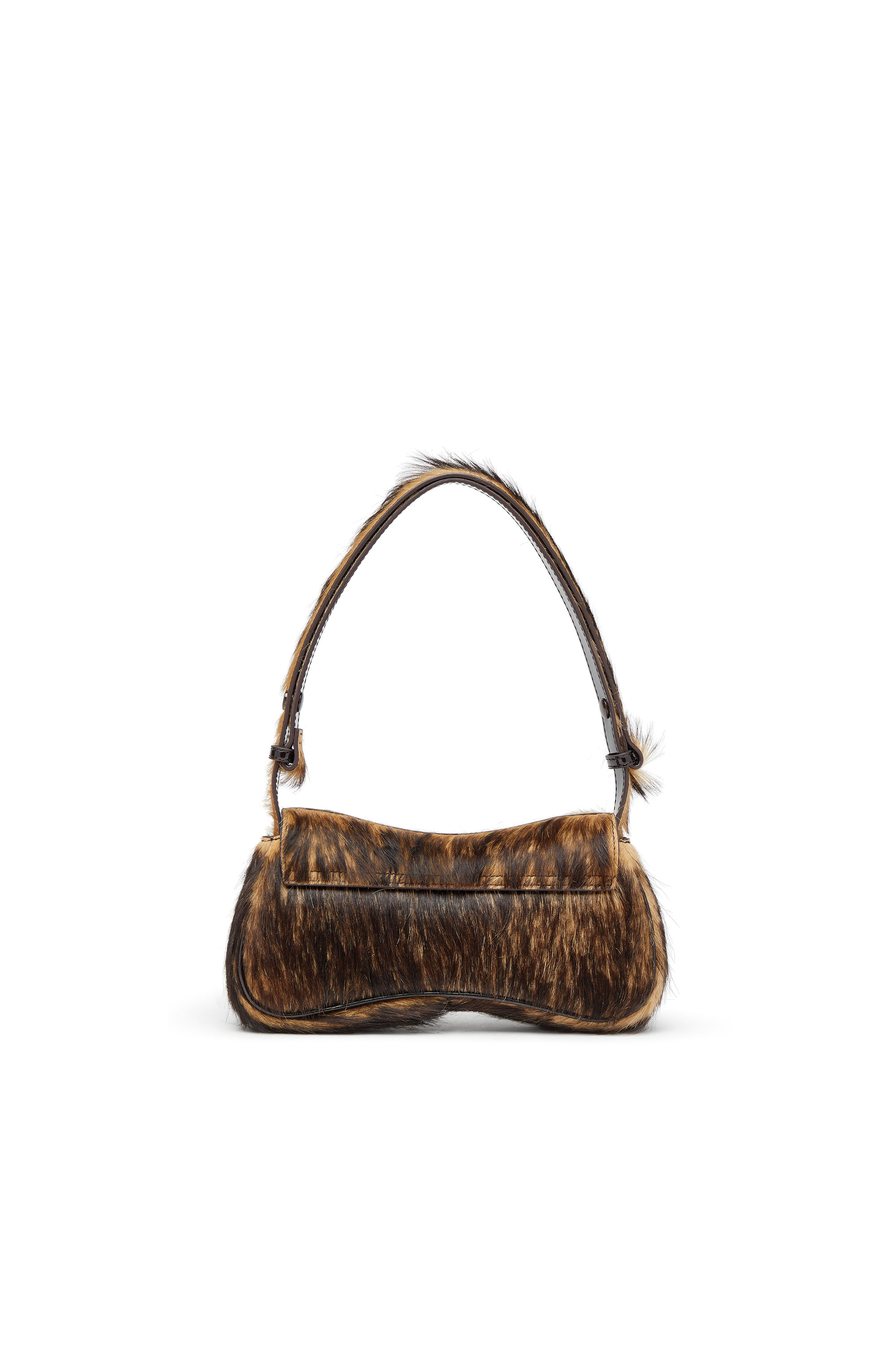 Diesel - PLAY CLUTCH, Woman's Play-Clutch in coloured hairy leather in Brown - 3