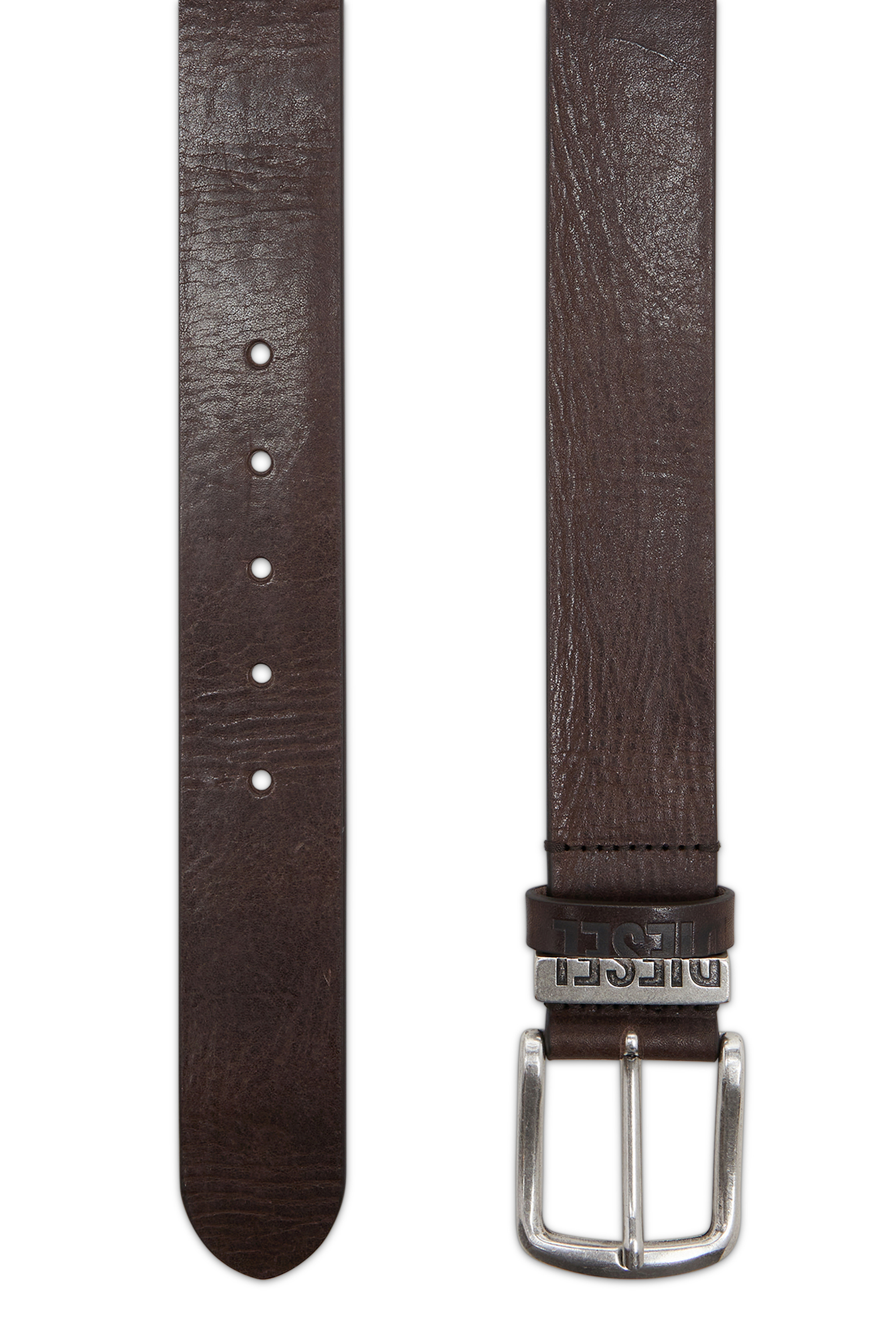 Diesel - B-VISIBLE, Man's 3.9cm belt with contrast loops in Brown - 2