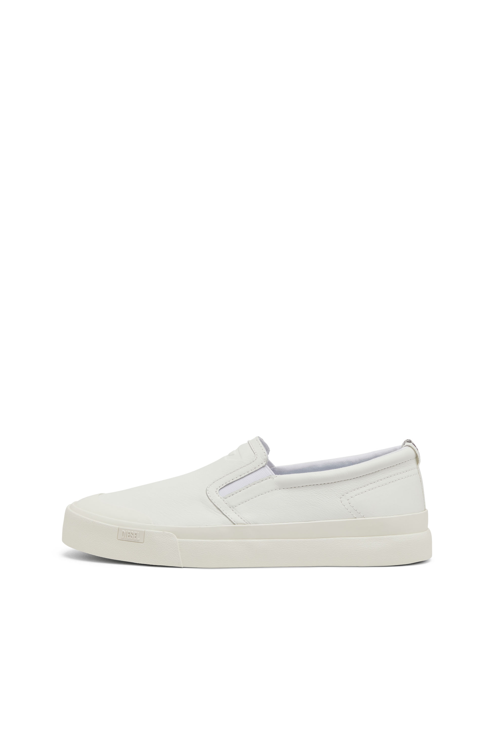 Diesel - S-ATHOS SLIP ON, Man's S-Athos-Slip-on sneakers in plain leather in White - 8