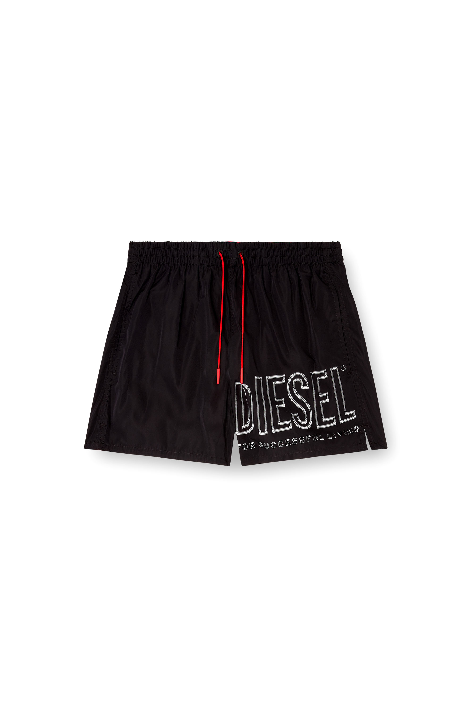 Diesel - OLYMPIC-34-D-CORE, Man's Mid-length swim shorts with outline logo in Black - 4