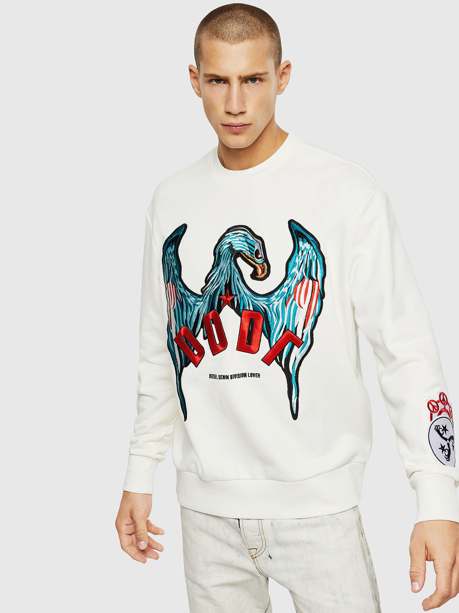 S-BAY-EMB, White Diesel - S-BAY-EMB, White - Sweaters - Image 1