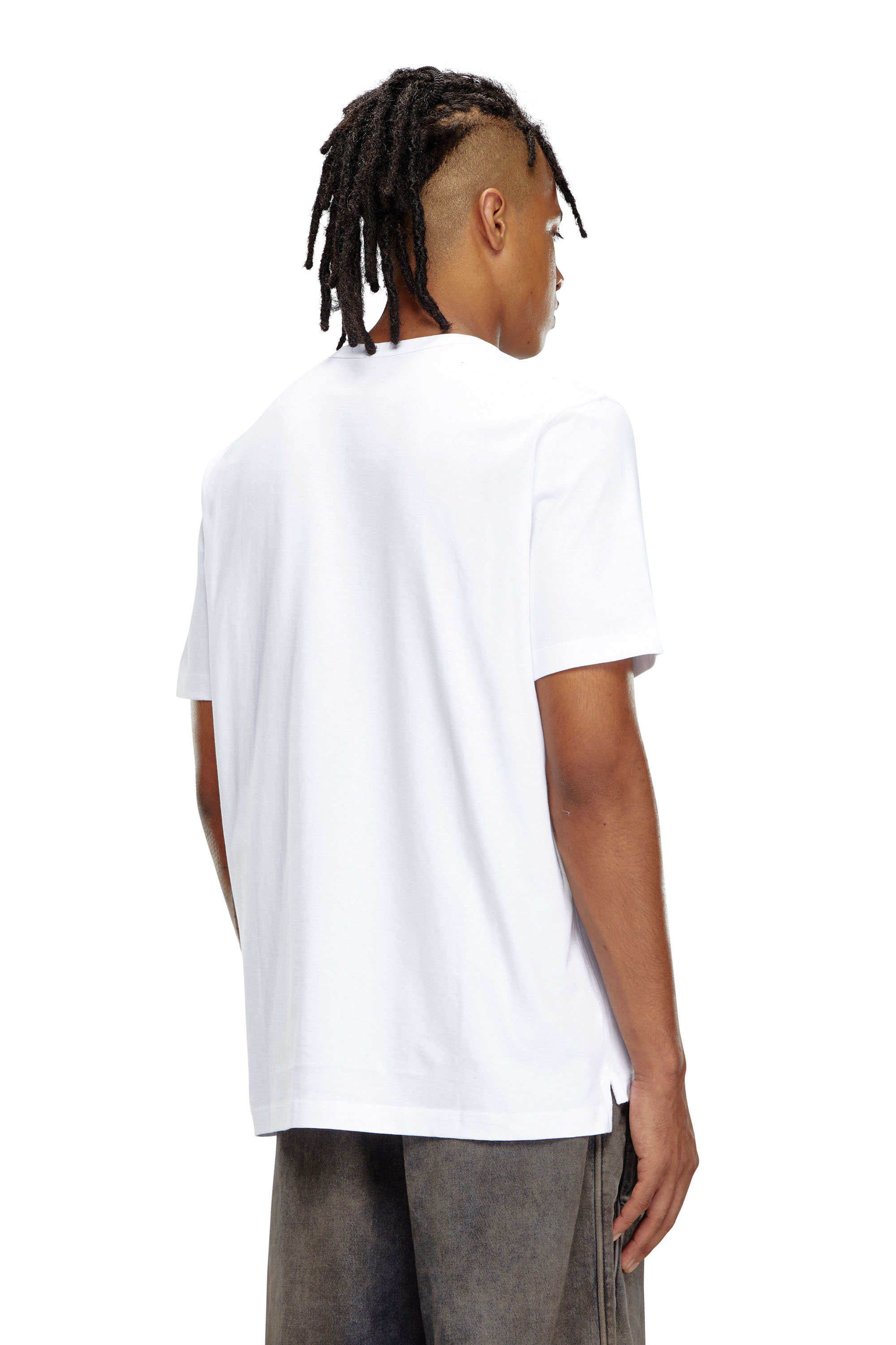 Men's T-shirt with injection moulded logo | White | Diesel