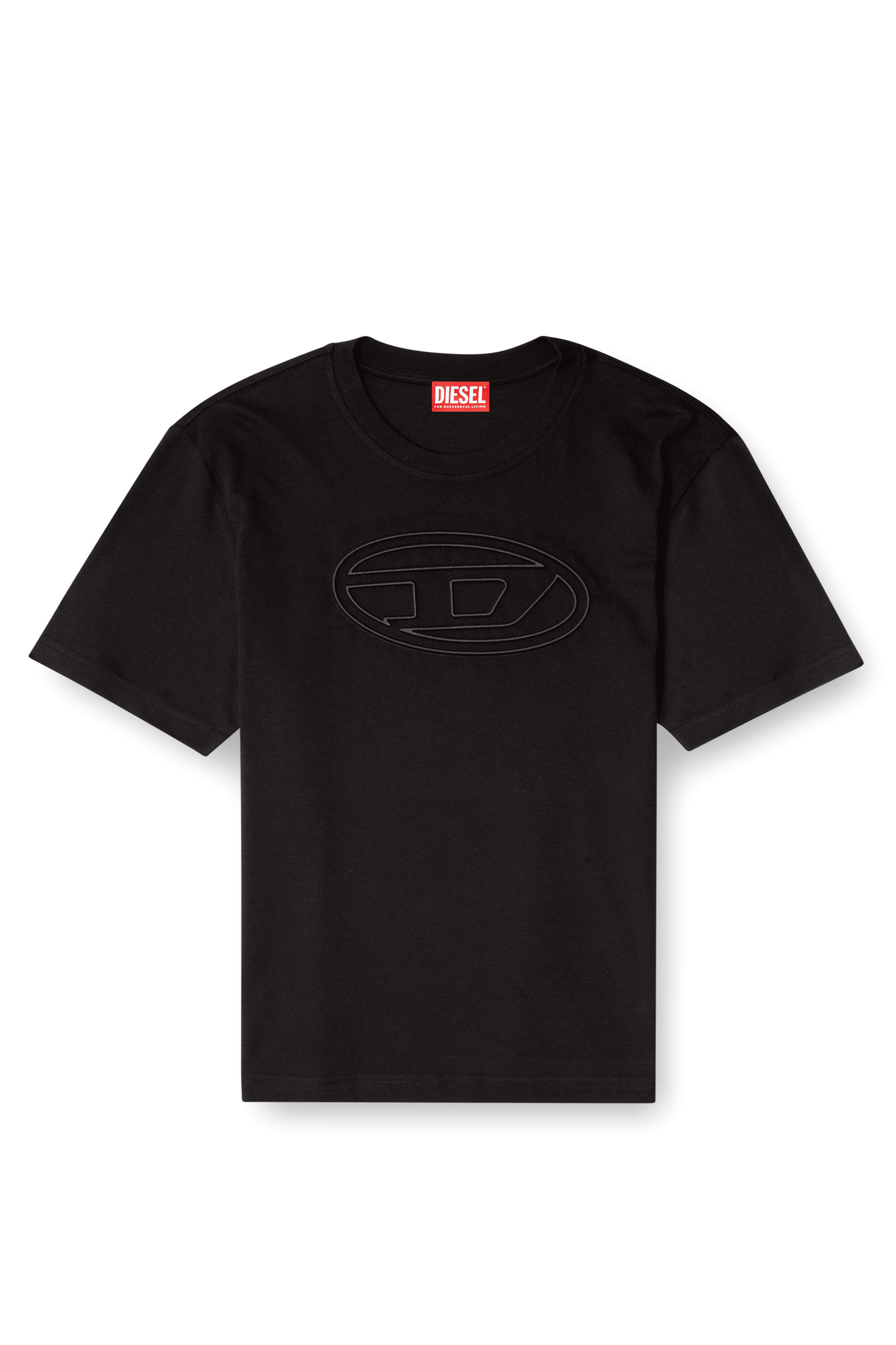 Diesel - T-ADJUST-BIGOVAL, Man's T-shirt with embossed Oval D in Black - 2