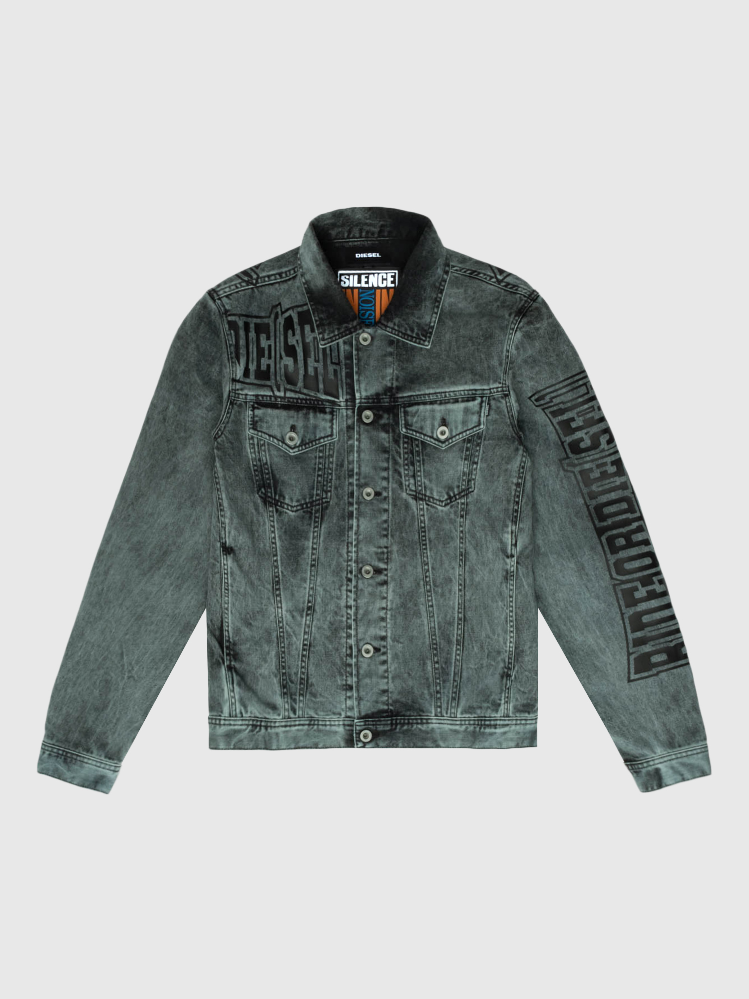 US-NHILL-POP2, Black/Dark grey Diesel - US-NHILL-POP2, Black/Dark grey - Denim Jackets - Image 1