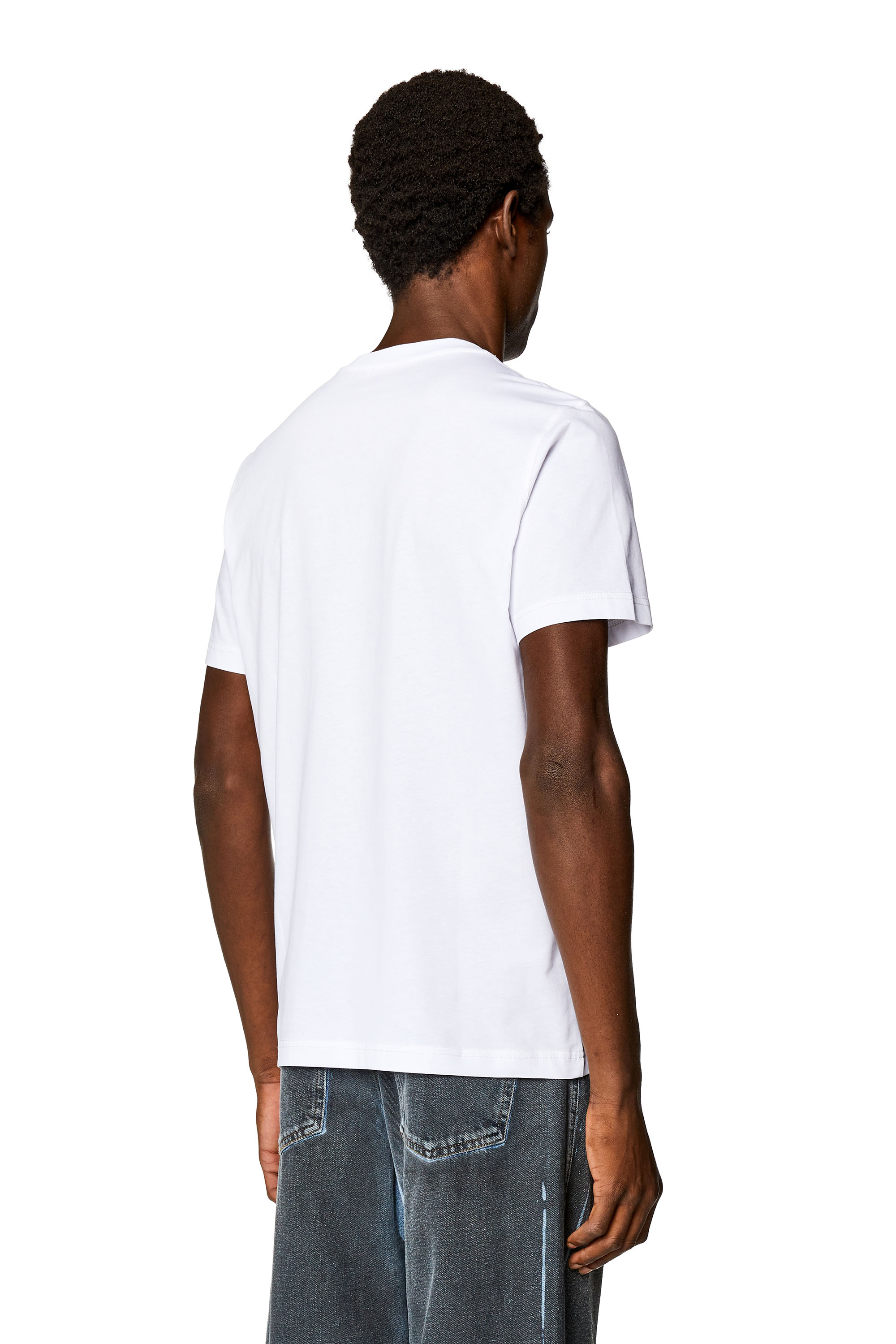 Diesel - T-DIEGOR-K69, Man's Embroidered T-shirt with spaceship print in White - 4