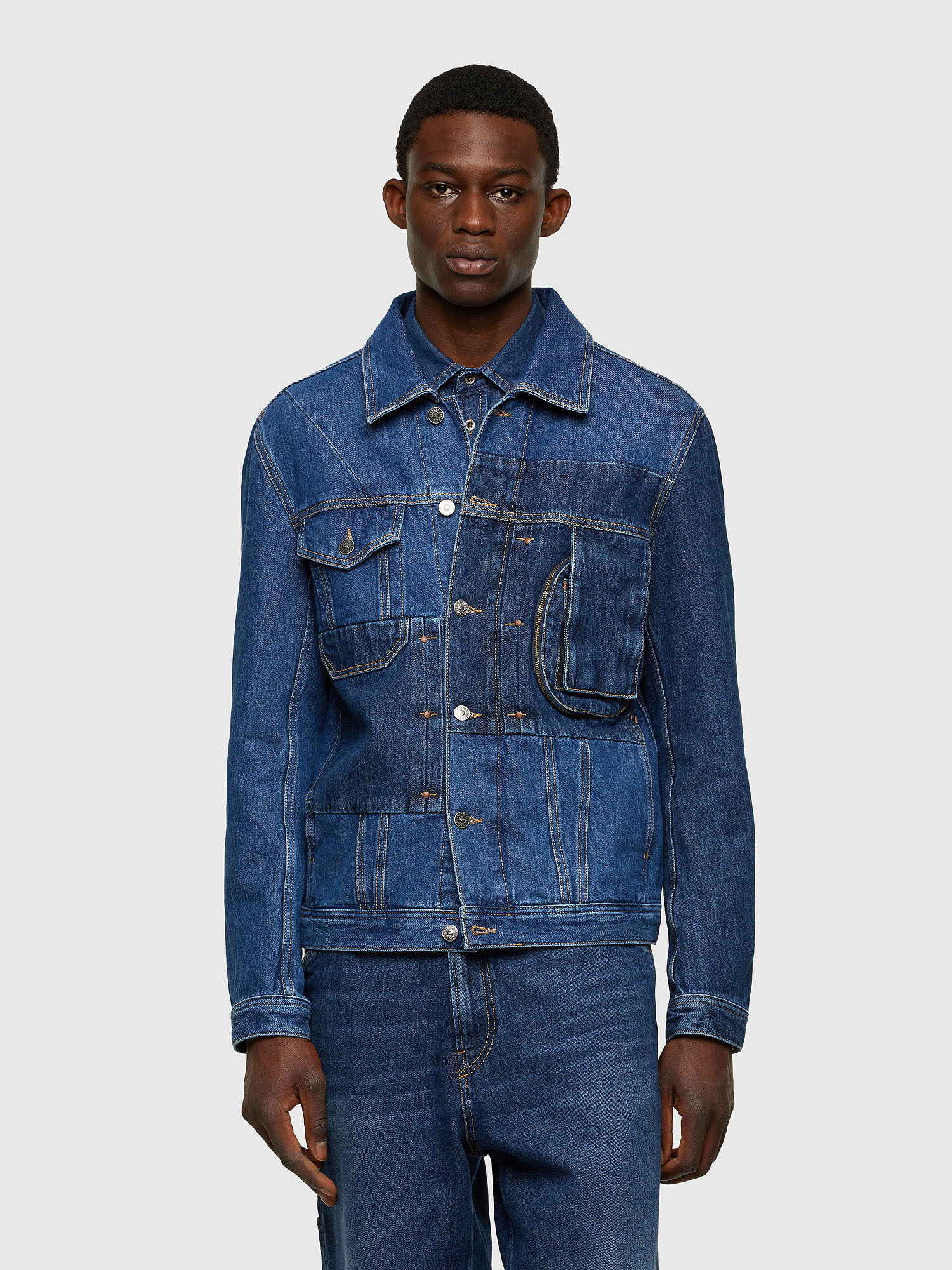 D-COSNIL, Medium blue Diesel - D-COSNIL, Medium blue - Denim Jackets - Image 1