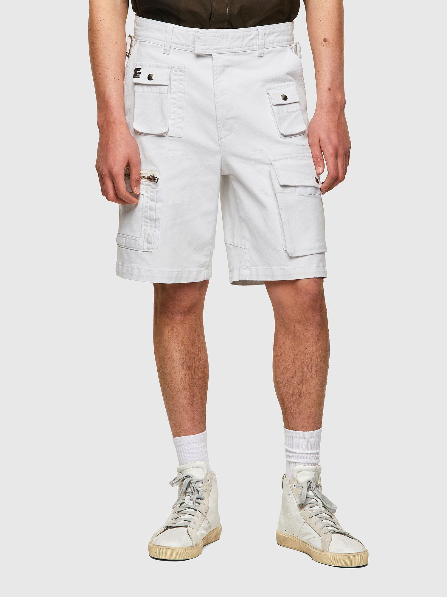 D-CYAN-S-SP1, White Diesel - D-CYAN-S-SP1, White - Shorts - Image 1