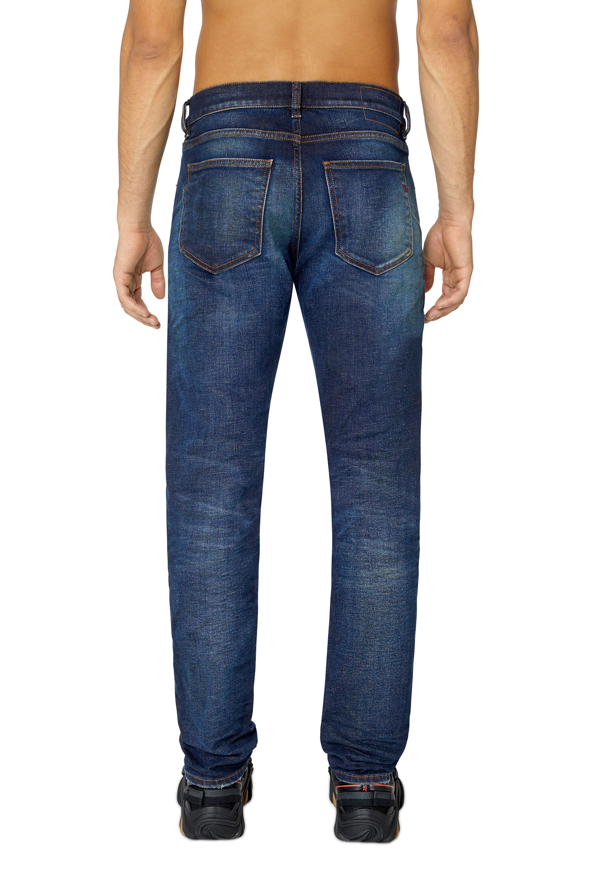 Diesel - 2019 D-Strukt 09E64 Slim Jeans, Dark Blue - Image 2
