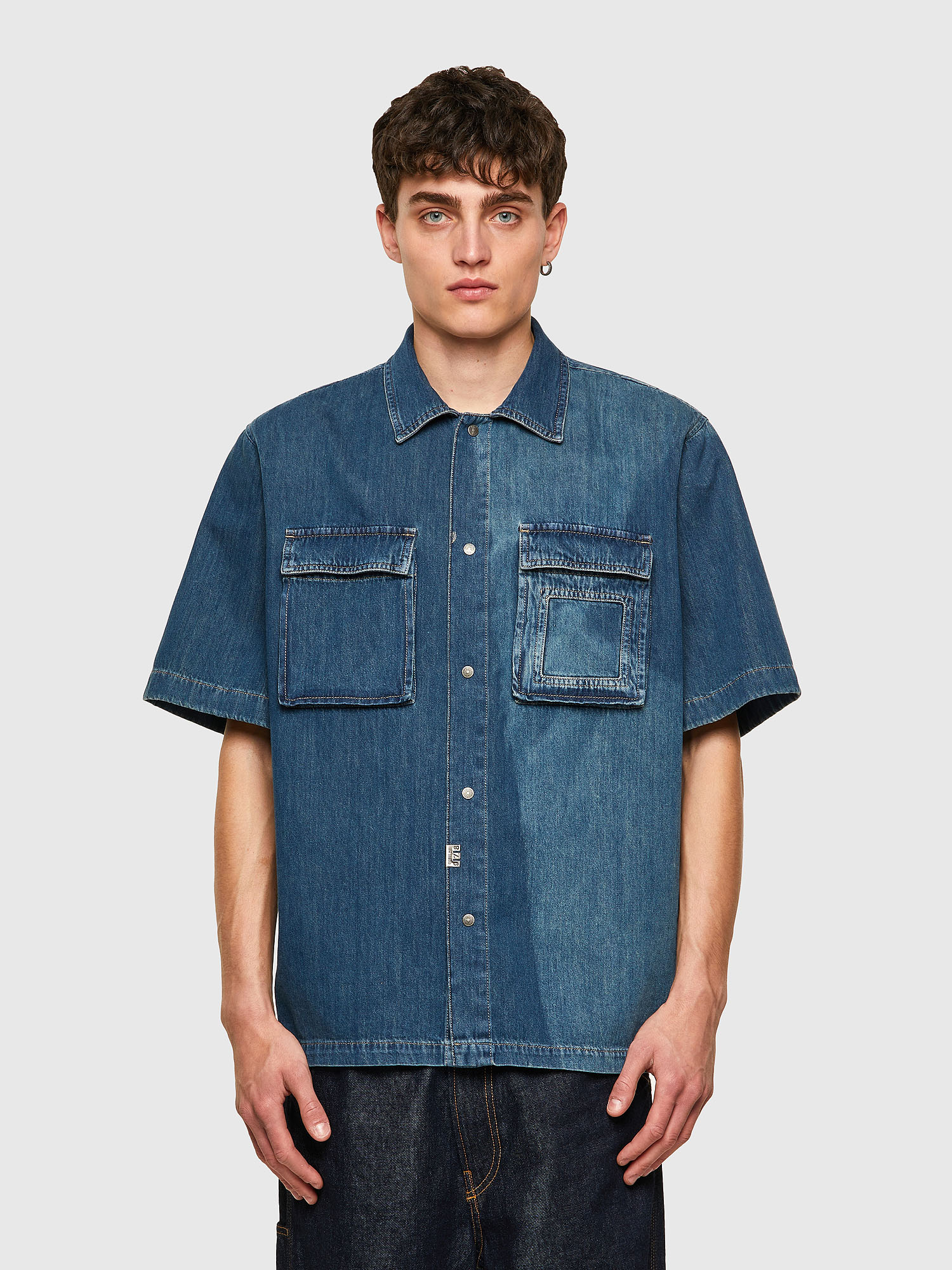 D-GUNN-SP, Medium blue Diesel - D-GUNN-SP, Medium blue - Denim Shirts - Image 1