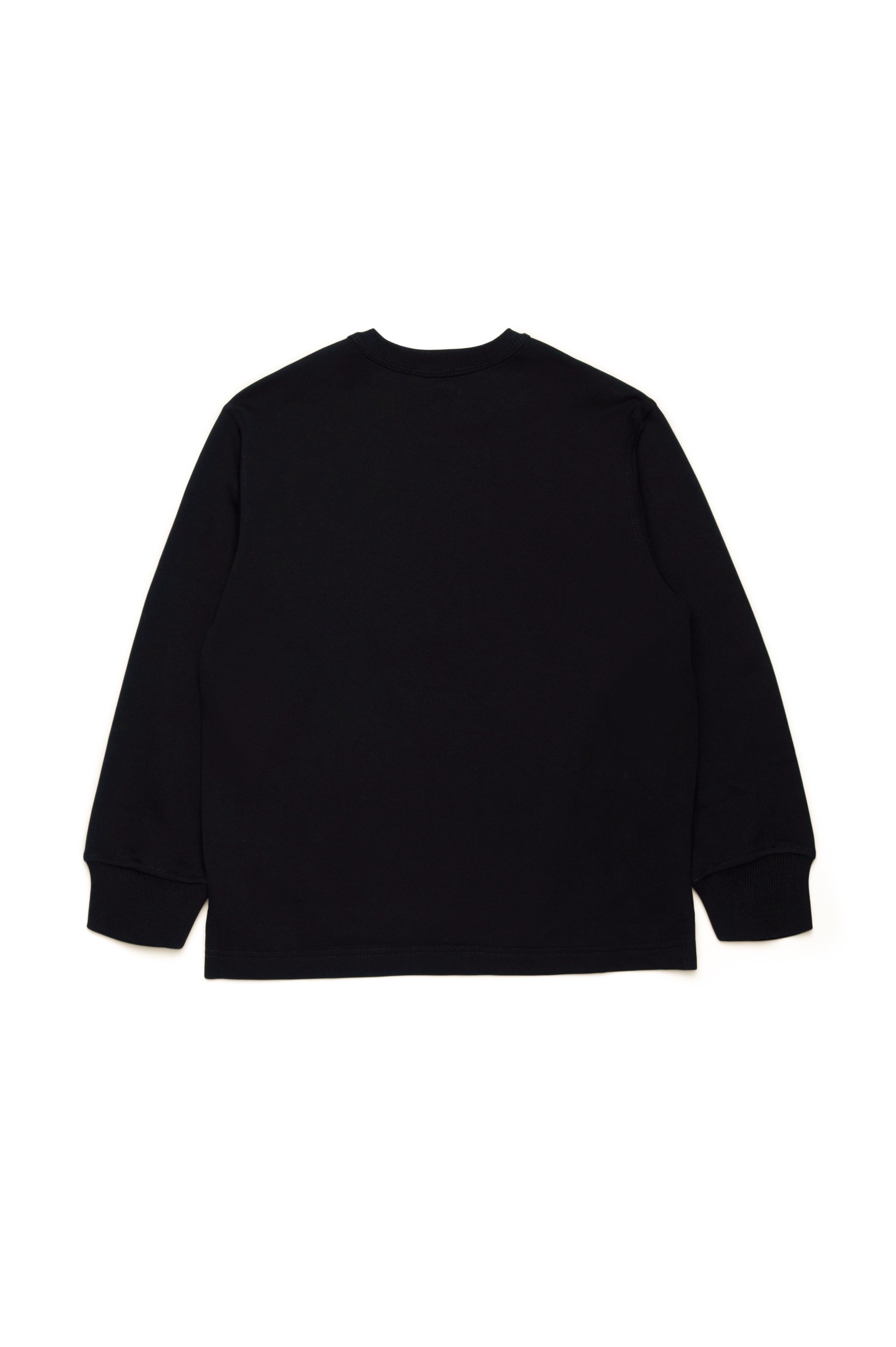 Diesel - SMACSISOD OVER, Man's Sweatshirt with metal-look Oval D logo in Black - 2