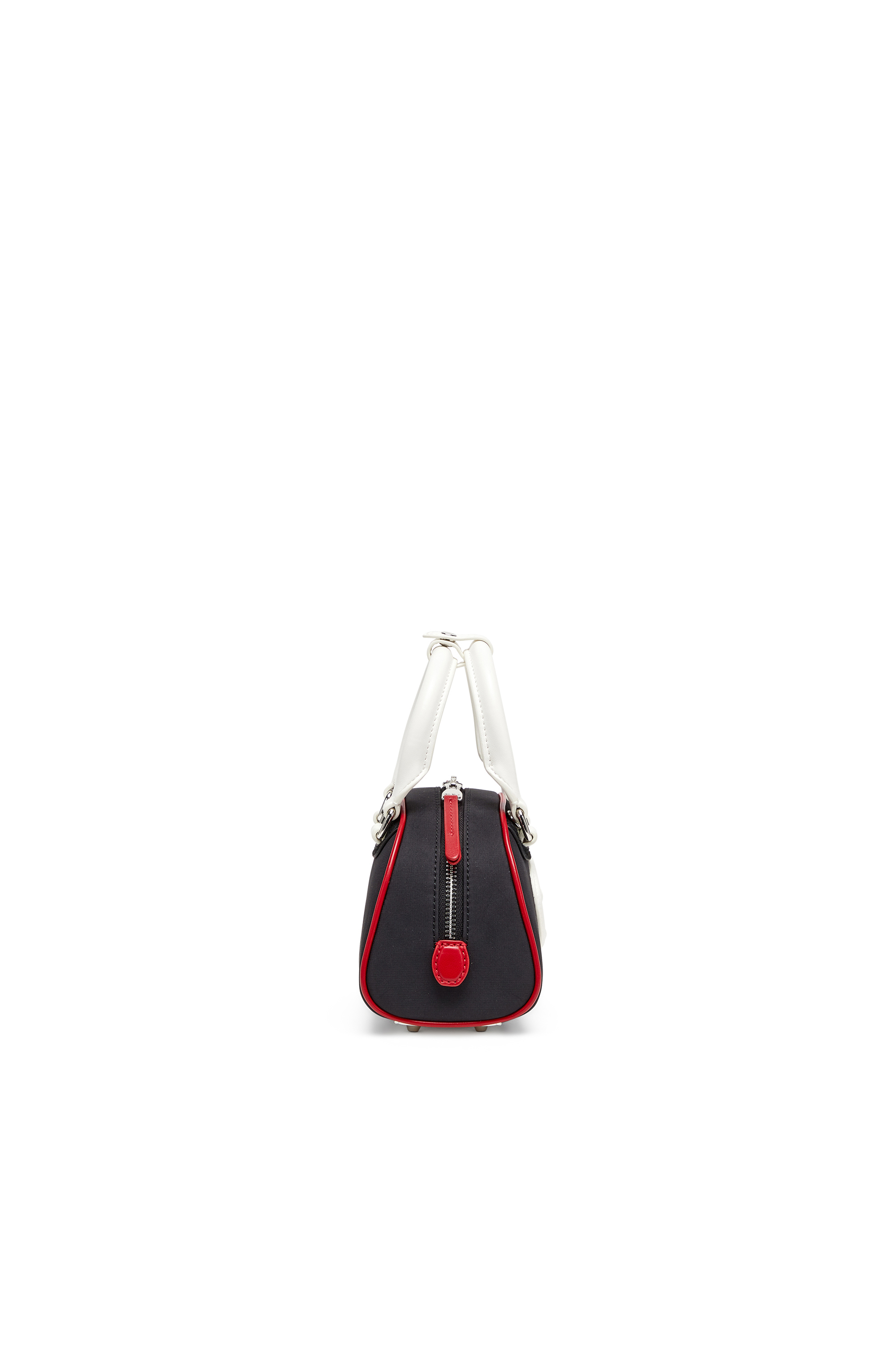 Diesel - 1DR DOME CROSSBODY, Woman's 1DR Dome-Colour-block small bowling bag in Black/White - 4
