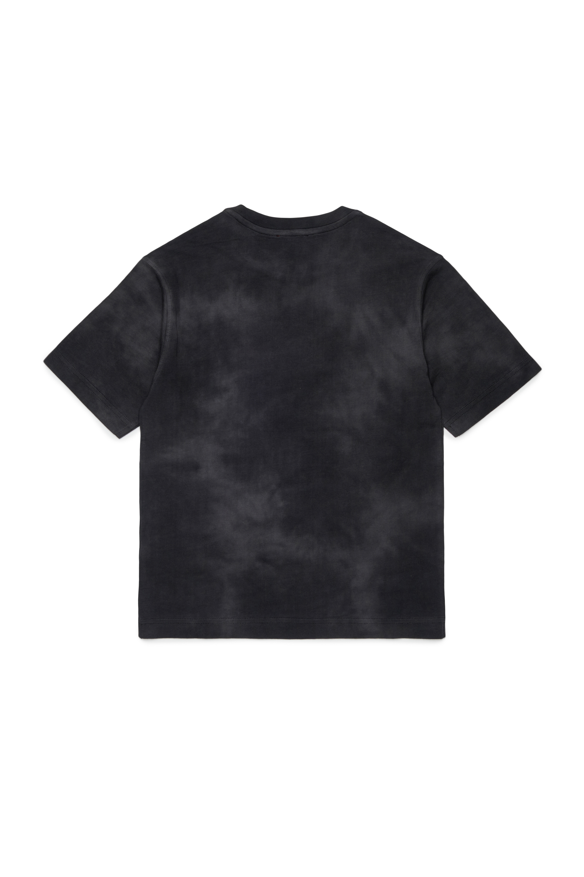 Diesel - TFIN OVER, Man's T-shirt with embellished phoenix motif in Black - 2