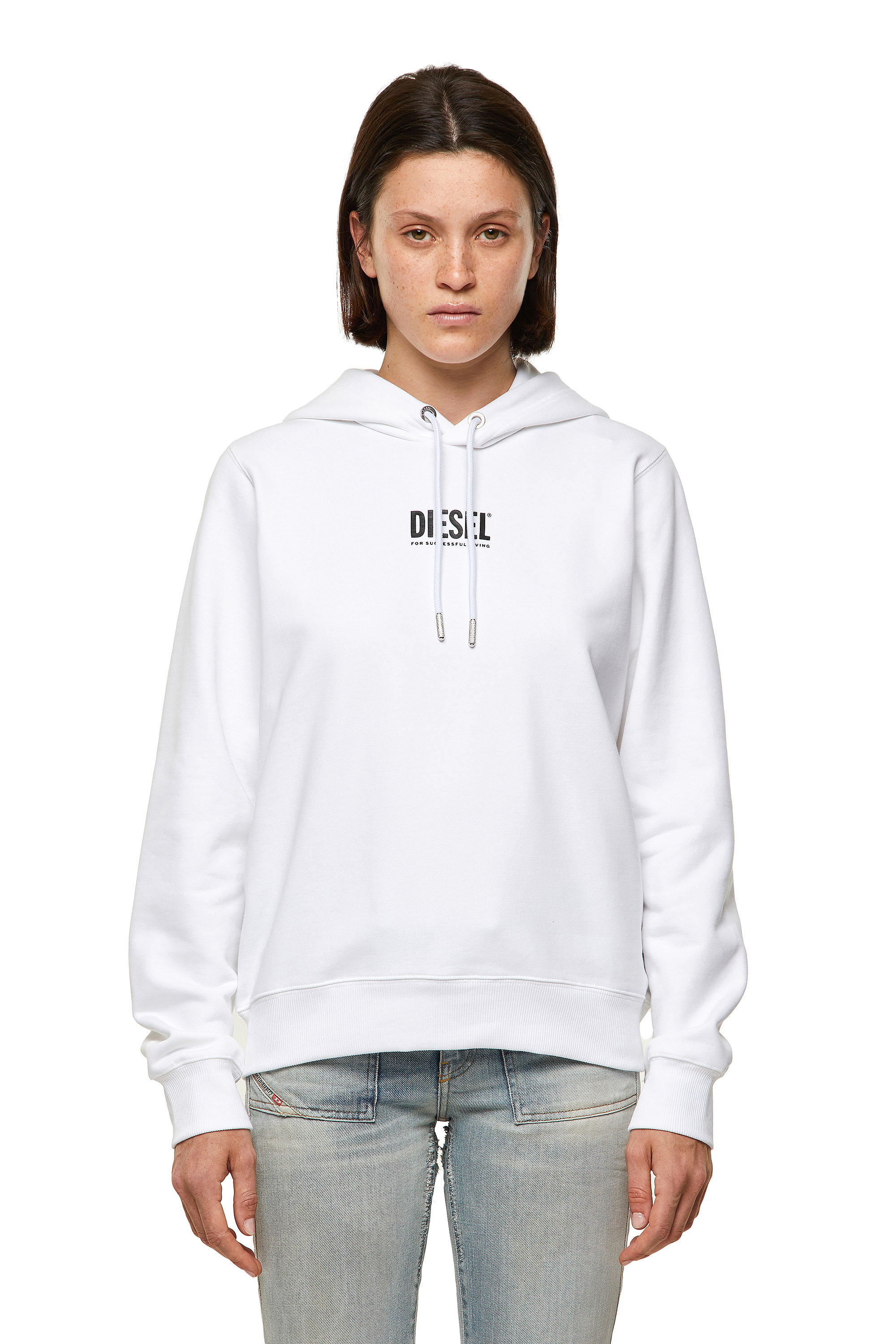 F-ANGS-H-ECOSMALLOGO, Black/White Diesel - F-ANGS-H-ECOSMALLOGO, Black/White - Sweaters - Image 1