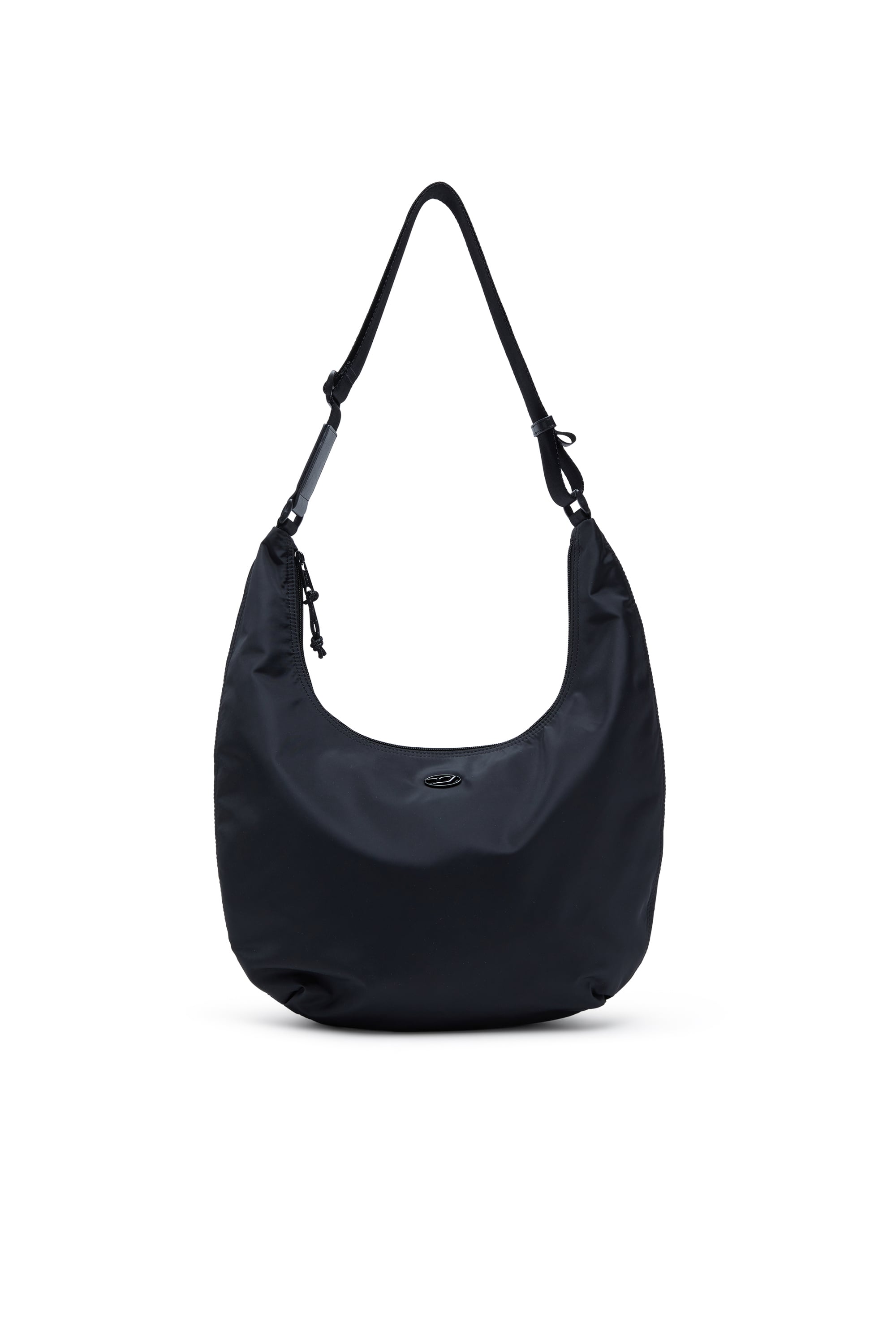 Diesel - D-PACK HOBO X, Unisex's D-Pack-Borsa a spalla in nylon con placca Logo Oval D in Black - 1