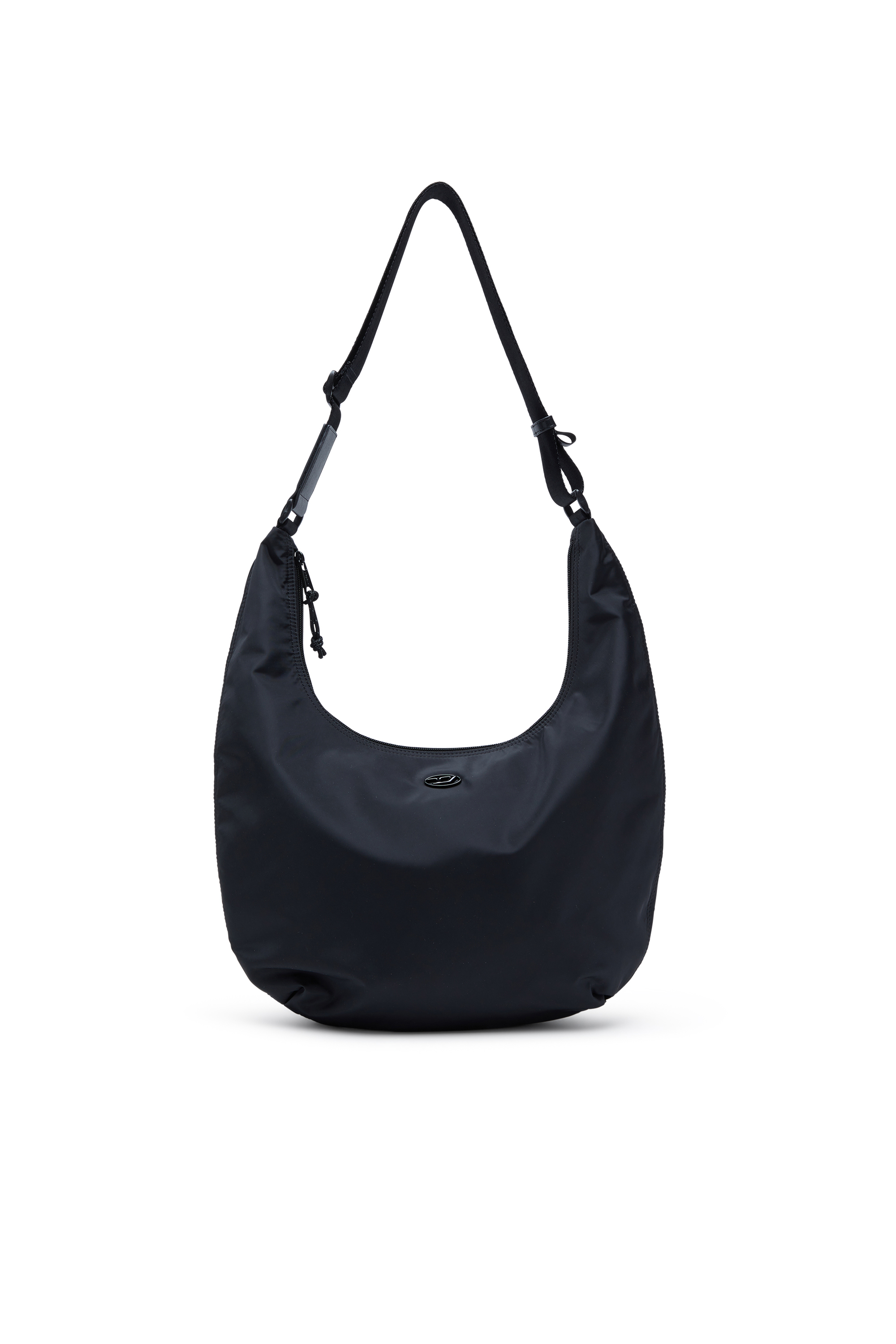 Diesel - D-PACK HOBO X, Unisex's D-Pack-Borsa a spalla in nylon con placca Logo Oval D in Black - 2