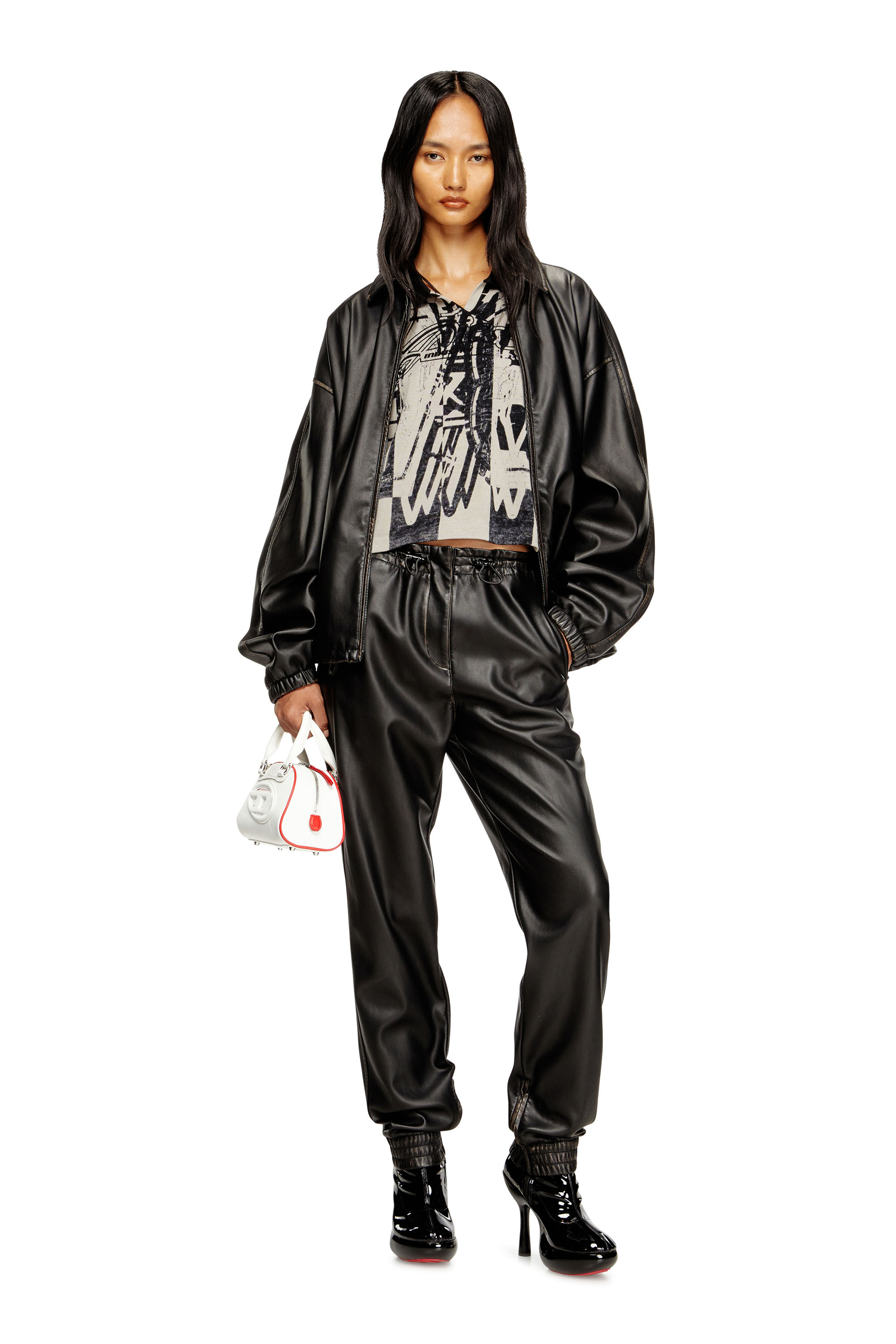 Diesel - J-AKE, Unisex's Jacket in treated technical fabric in Black - 4