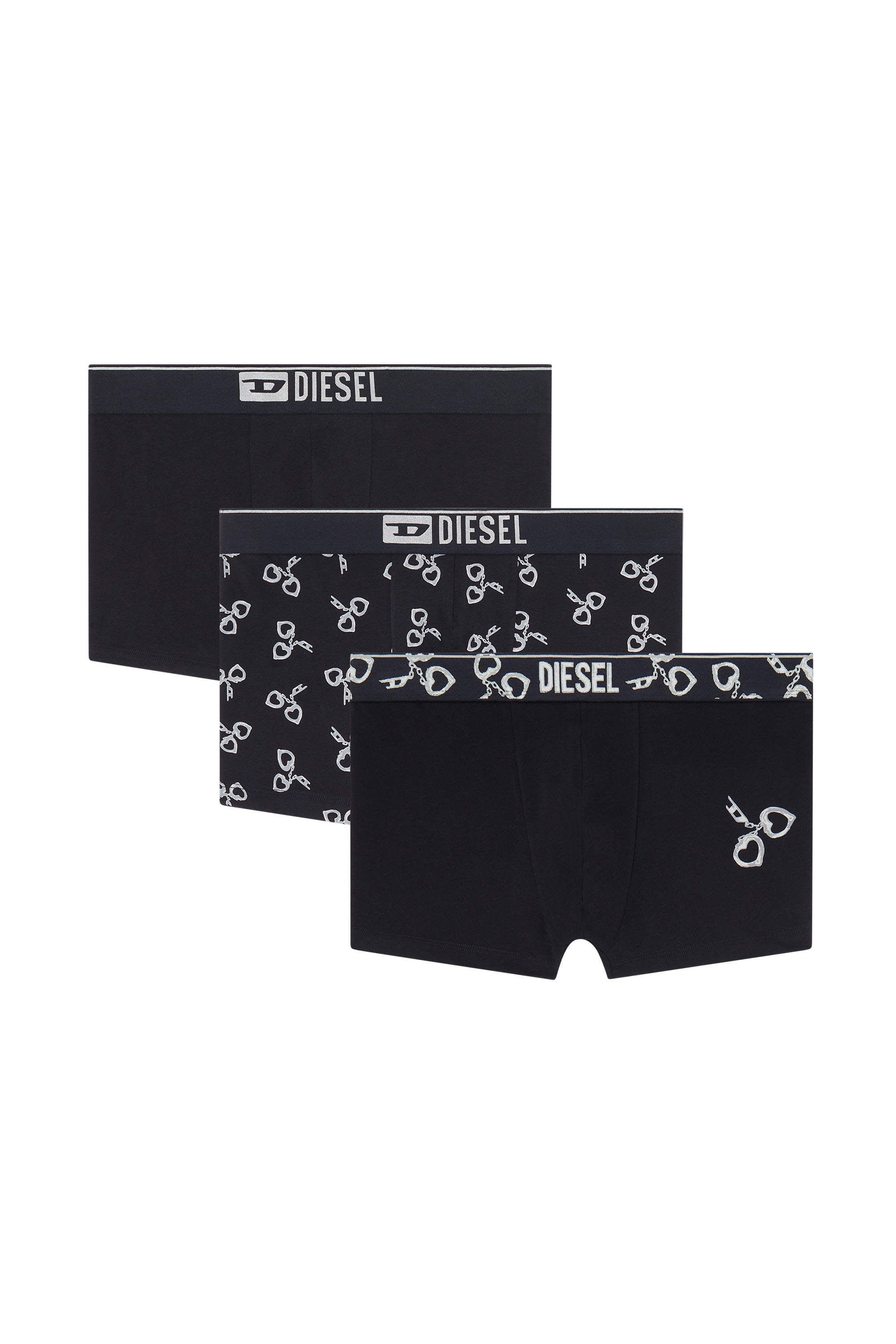 Diesel - DAMIEN-GFT-3PACK, Man's Three-pack boxer briefs with handcuff motif in null - 2
