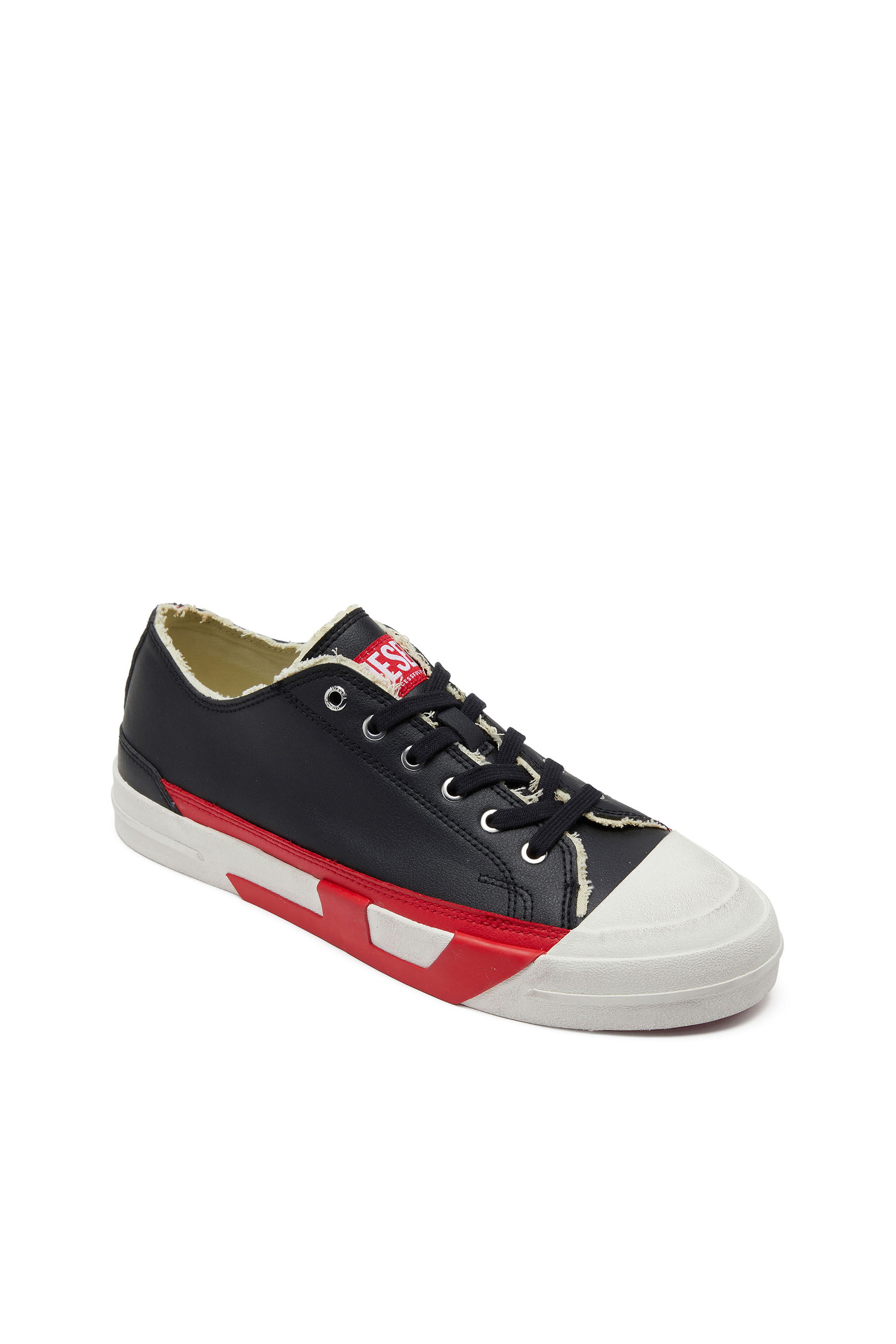 Diesel - S-D-VERSE LOW II, Man's S-D-Verse logo sneakers in Black/Red - 6