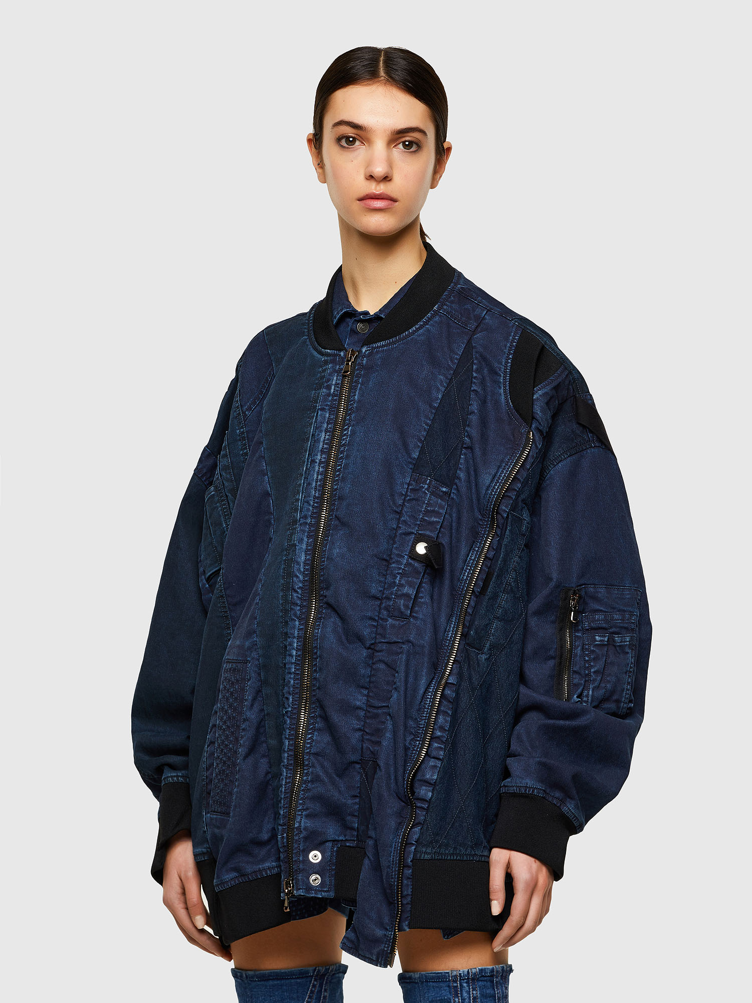 D-FRANKIE-SP JOGGJEANS, Dark Blue Diesel - D-FRANKIE-SP JOGGJEANS, Dark Blue - Denim Jackets - Image 1