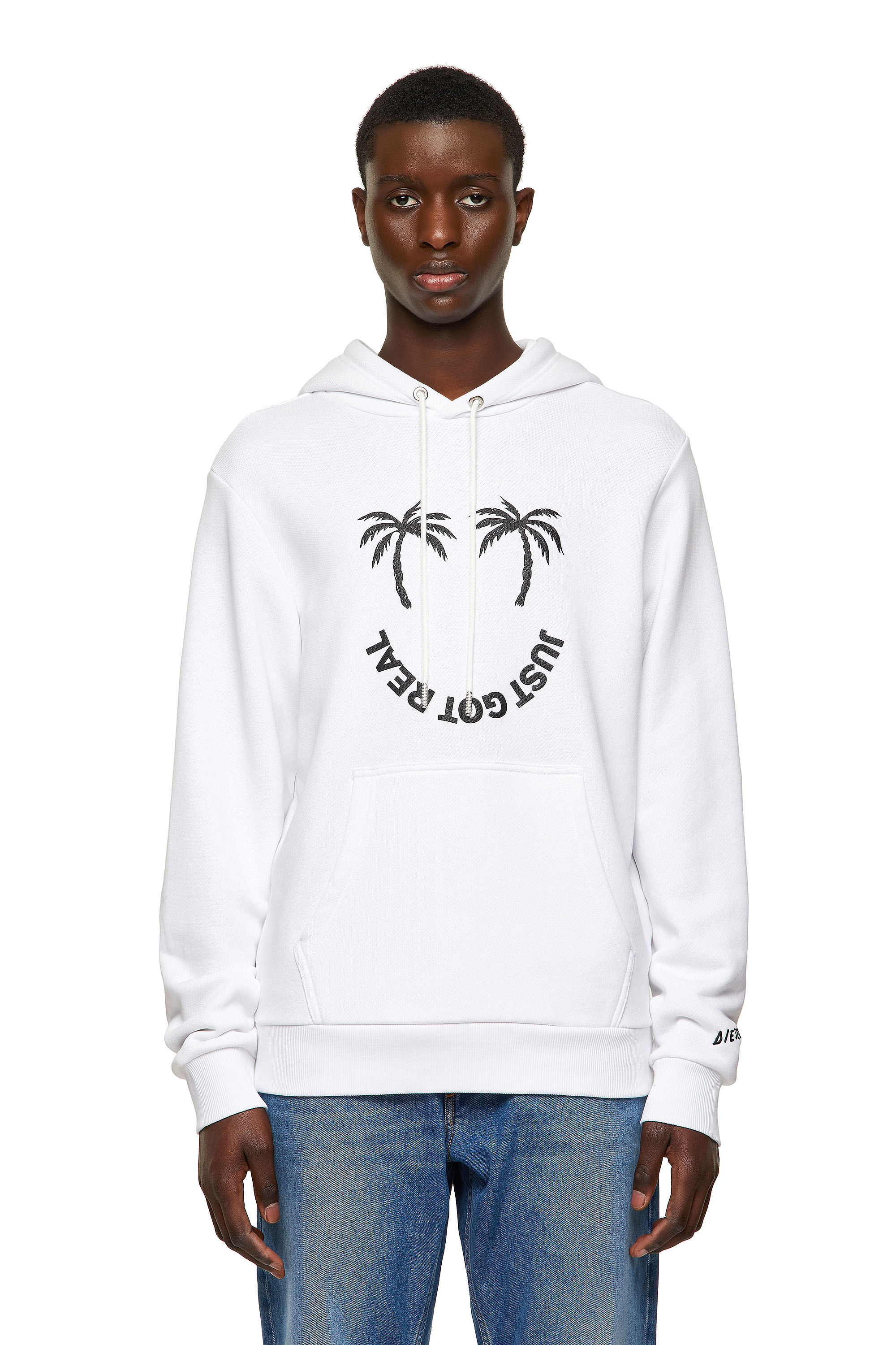S-GIRK-HOOD-B1, White Diesel - S-GIRK-HOOD-B1, White - Sweaters - Image 1