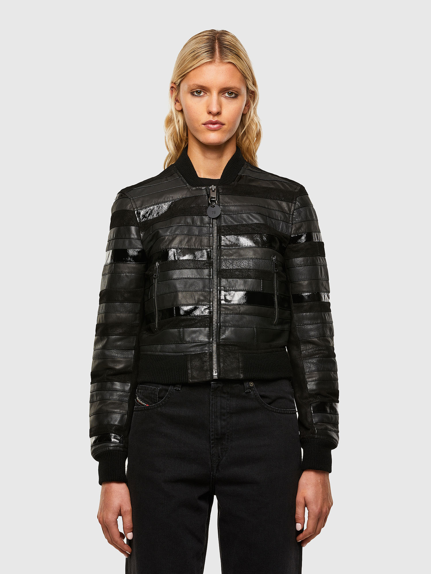 L-WALL, Black Diesel - L-WALL, Black - Leather jackets - Image 1