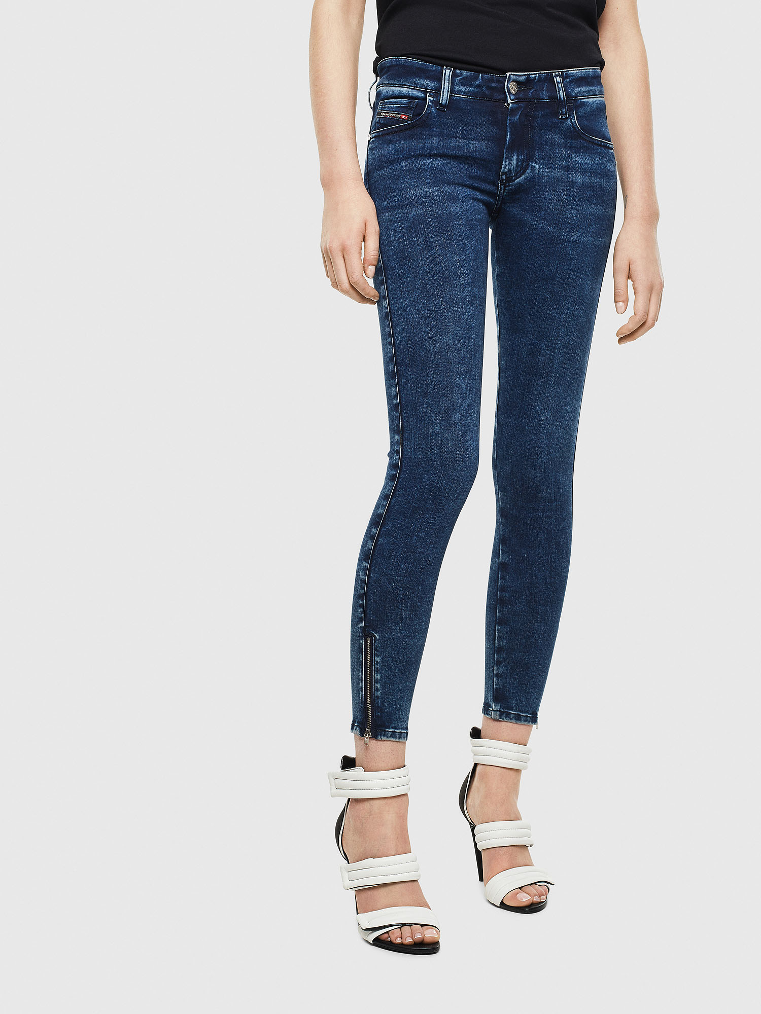 Slandy Low 0094Z, Dark Blue Diesel - Slandy Low 0094Z, Dark Blue - Jeans - Image 1
