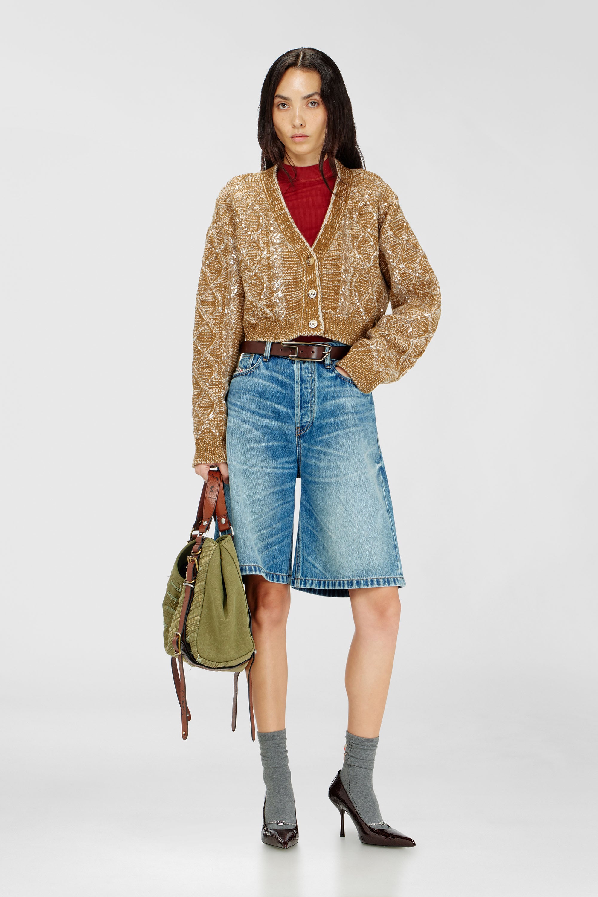 Diesel - DE-SIRE-SHORT, Woman's Shorts in denim in Light Blue - 1
