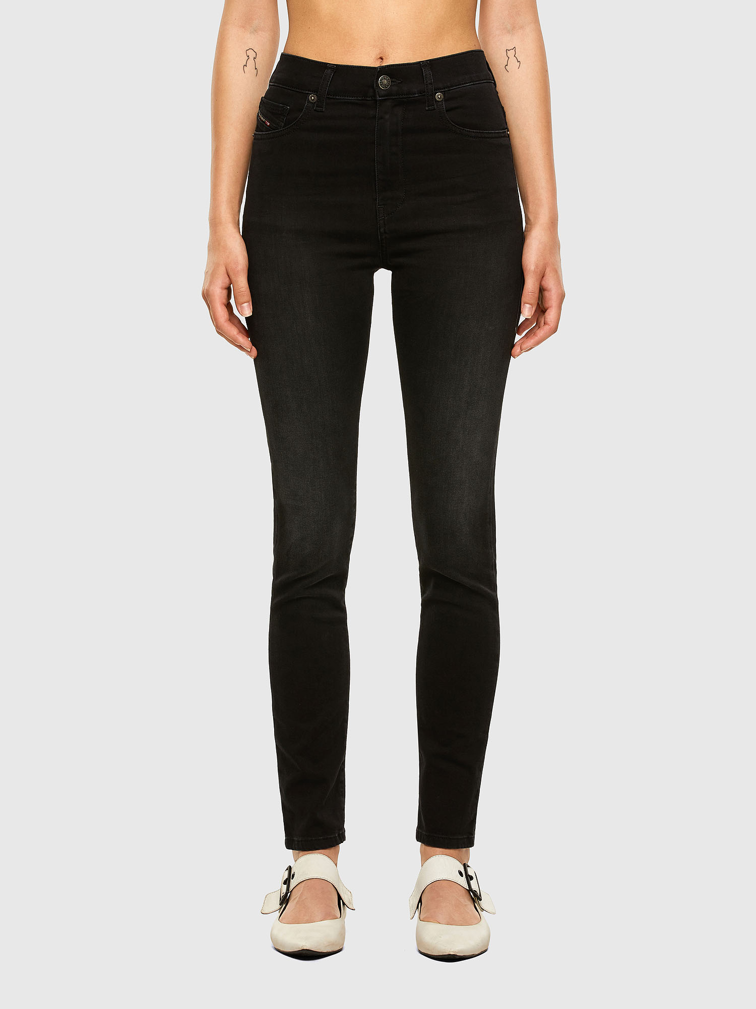 D-Roisin High 069MZ, Black/Dark grey Diesel - D-Roisin High 069MZ, Black/Dark grey - Jeans - Image 1