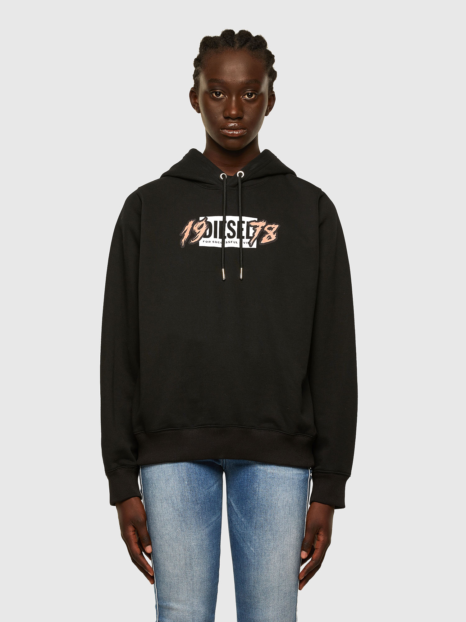 F-ANG-HOOD-K22, Black Diesel - F-ANG-HOOD-K22, Black - Sweaters - Image 1