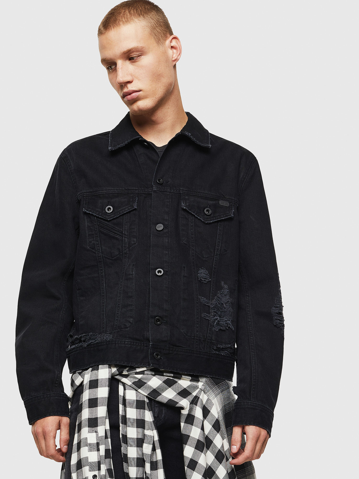 D-BRAY, Black Diesel - D-BRAY, Black - Denim Jackets - Image 1