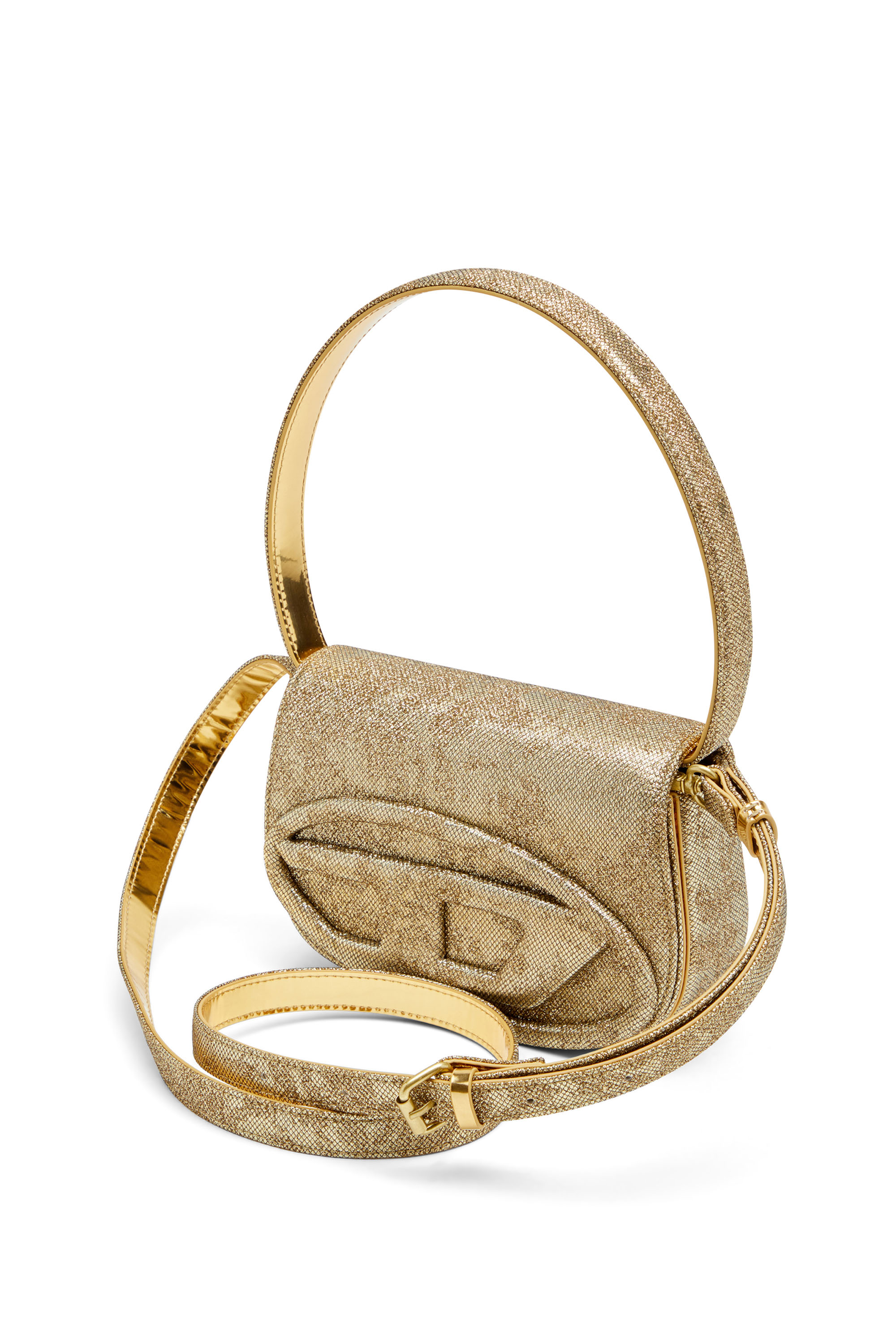 Women's 1DR-Iconic 1DR bag in glitter-camo Lurex | Gold | Diesel