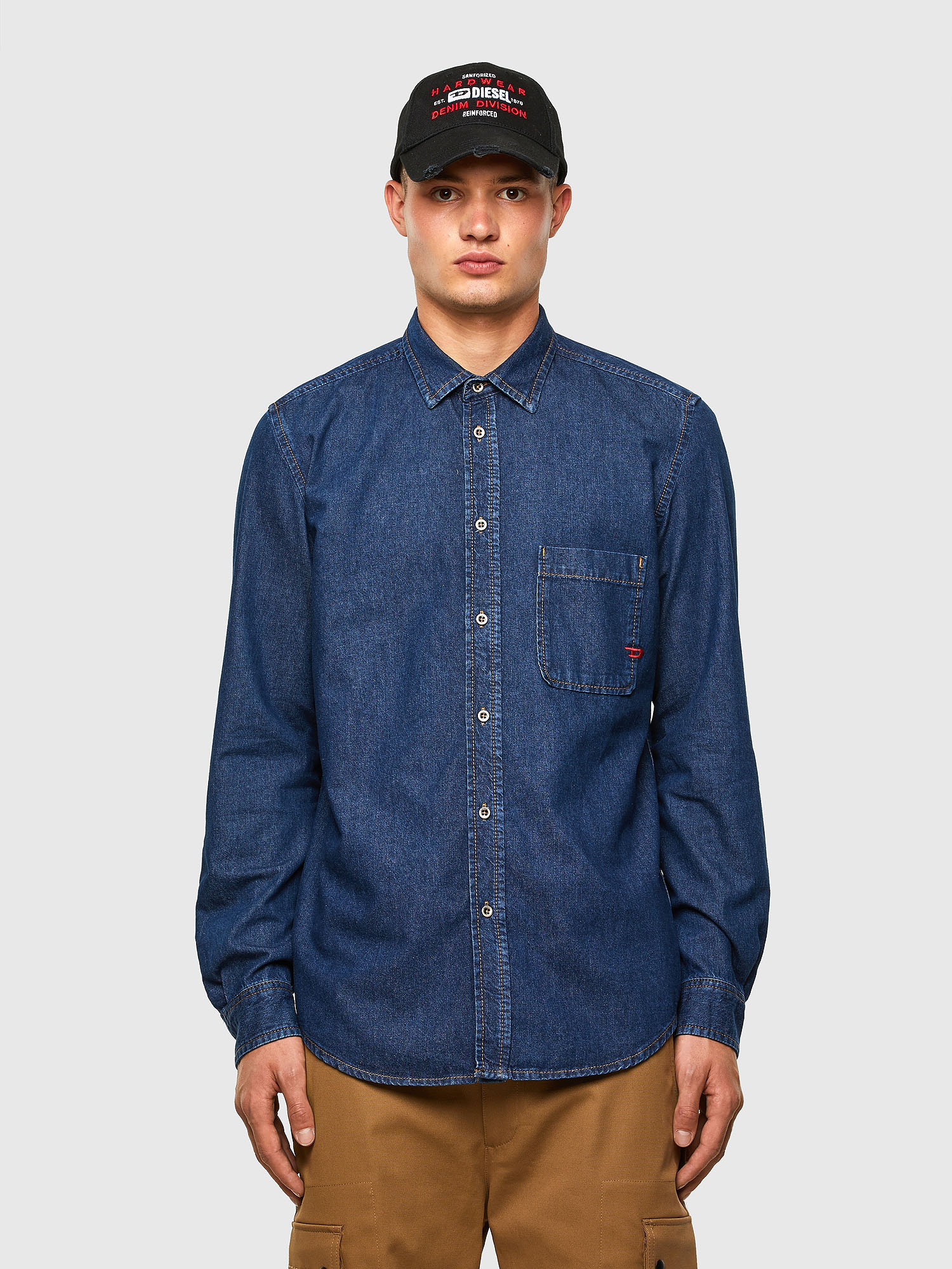 D-BILLY, Dark Blue Diesel - D-BILLY, Dark Blue - Denim Shirts - Image 1